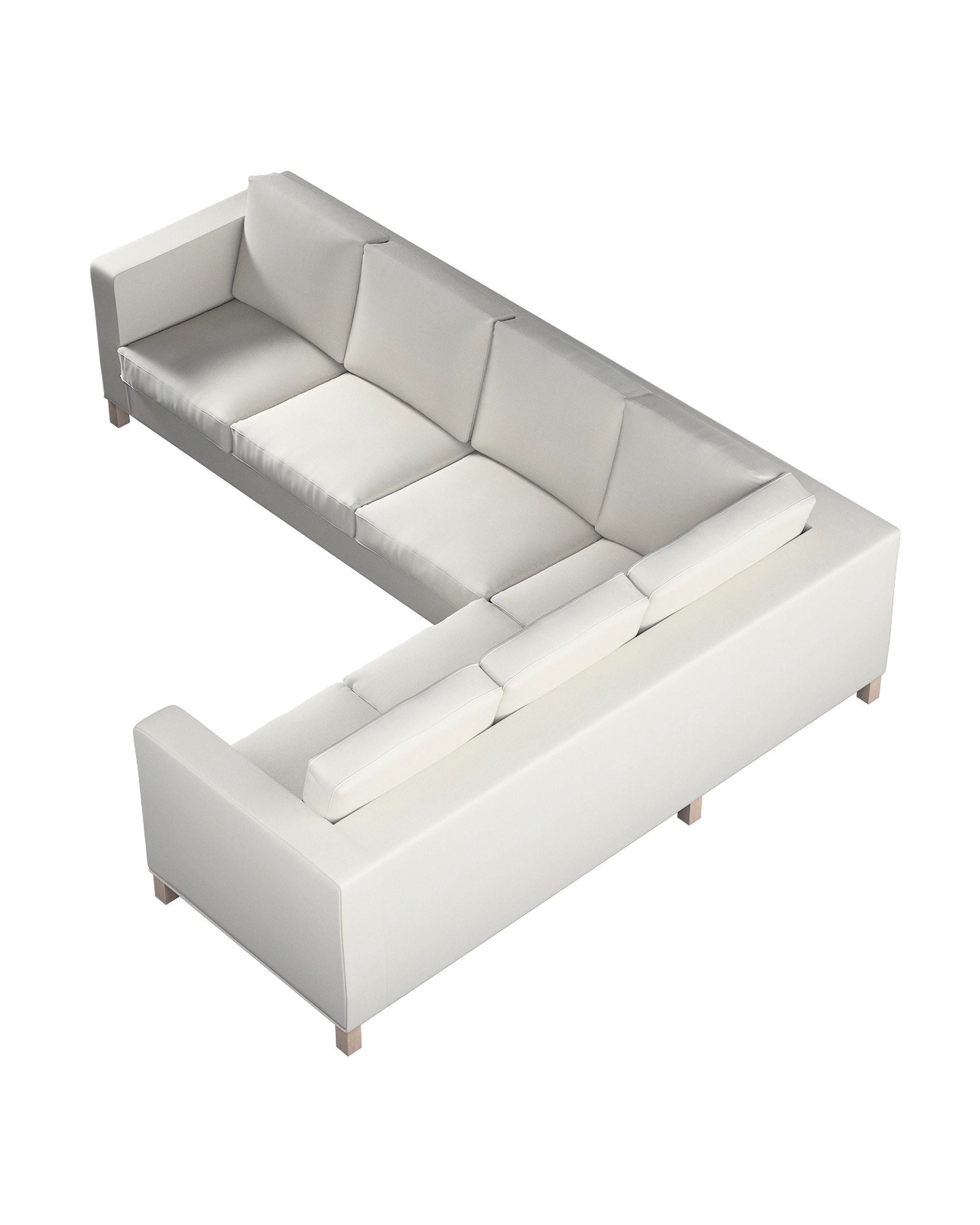 Karlanda corner sofa left cover 3+2 (or right 2+3) colour grey fabric gloss, structured, velvet (hover)