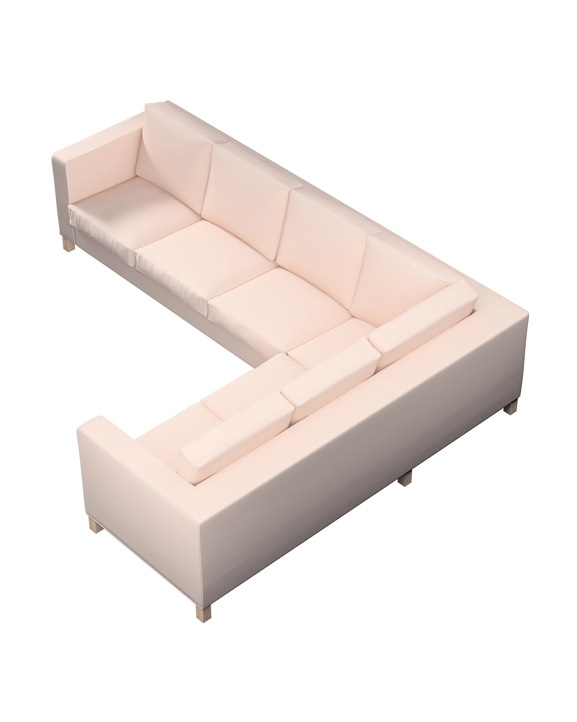 Karlanda corner sofa left cover 3+2 (or right 2+3) colour pink fabric structured (hover)