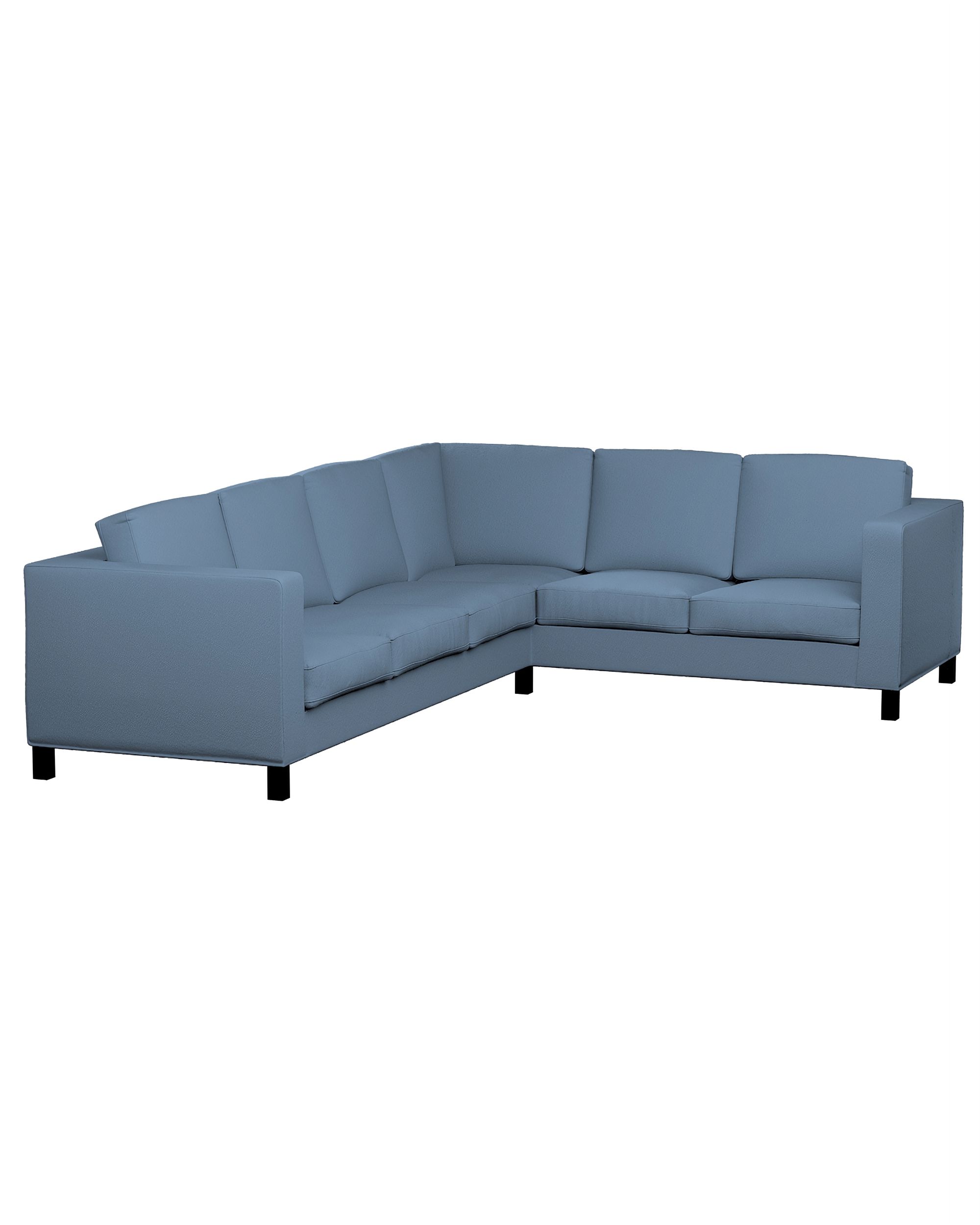 Karlanda corner sofa left cover 3+2 (or right 2+3) colour blue fabric structured