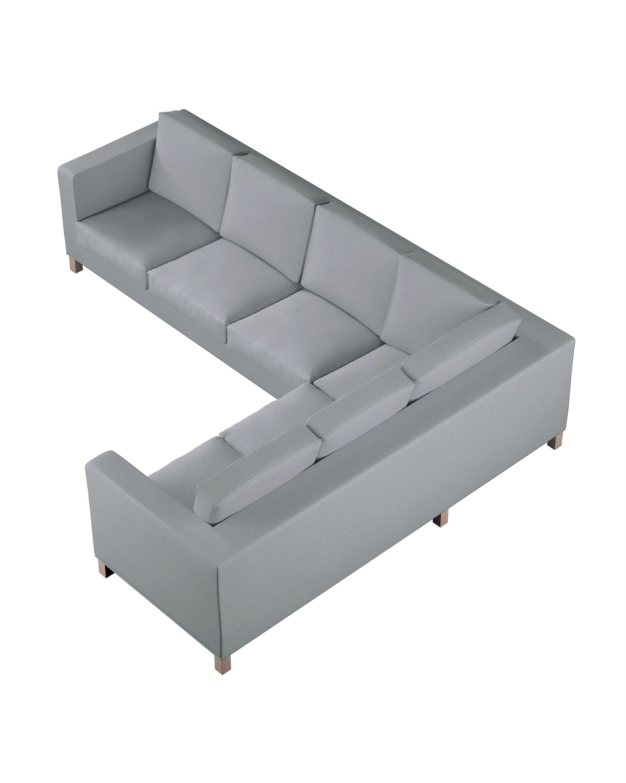 Karlanda corner sofa left cover 3+2 (or right 2+3) colour grey fabric structured (hover)