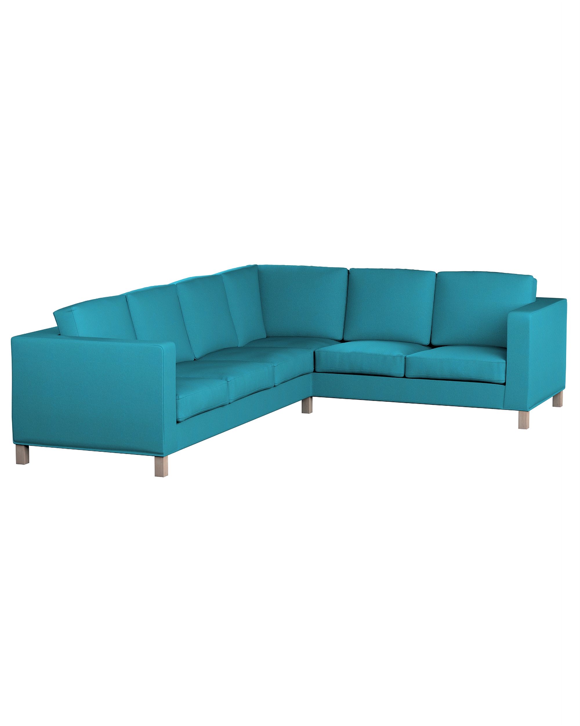 Karlanda corner sofa left cover 3+2 (or right 2+3) colour blue fabric structured