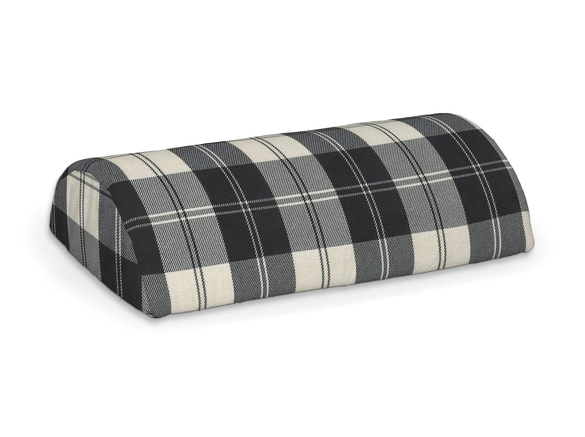Beddinge half-roll bolster cushion cover colour black fabric structured, patterned
