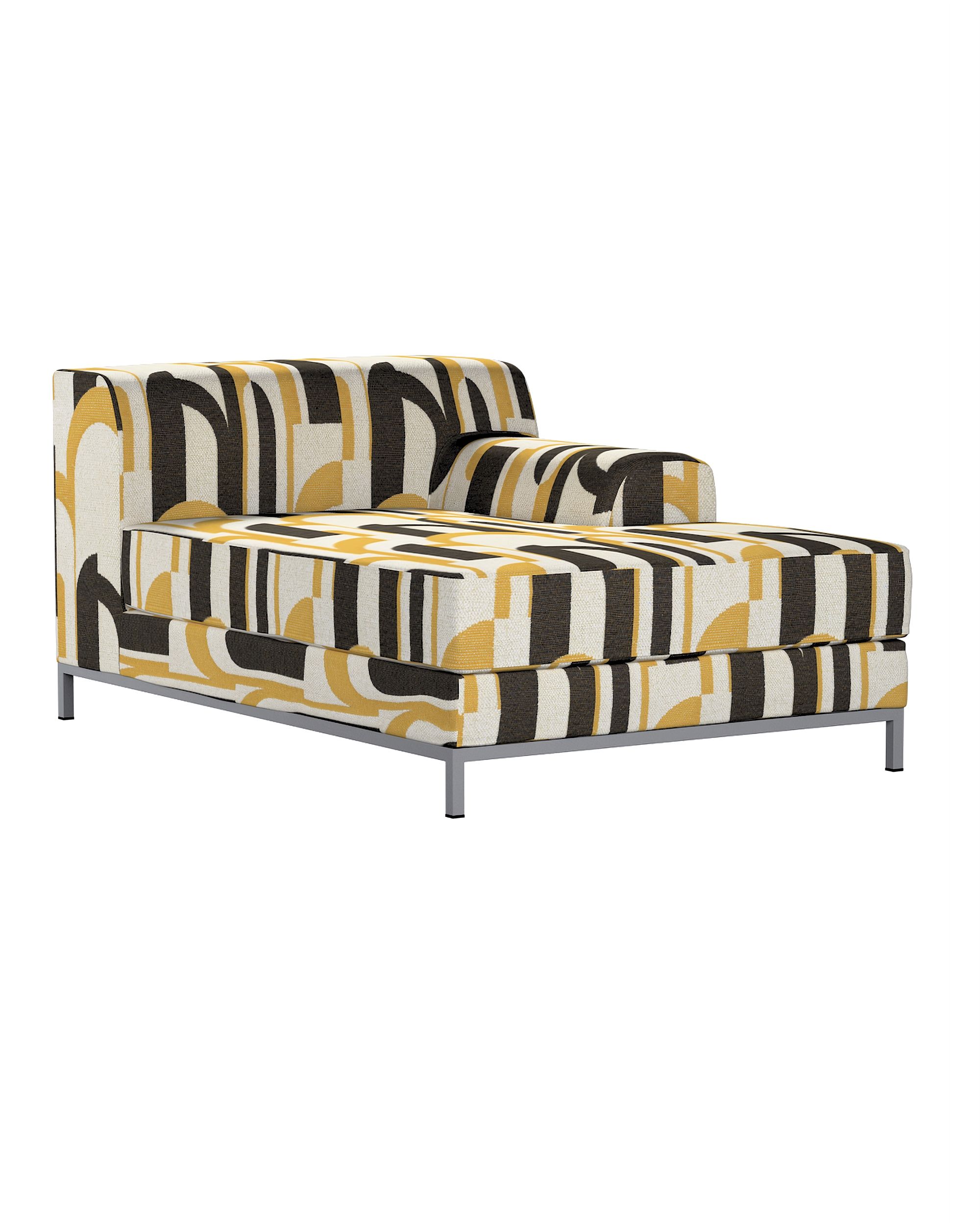 Kramfors chaise longue right cover colour multicolour fabric structured, patterned