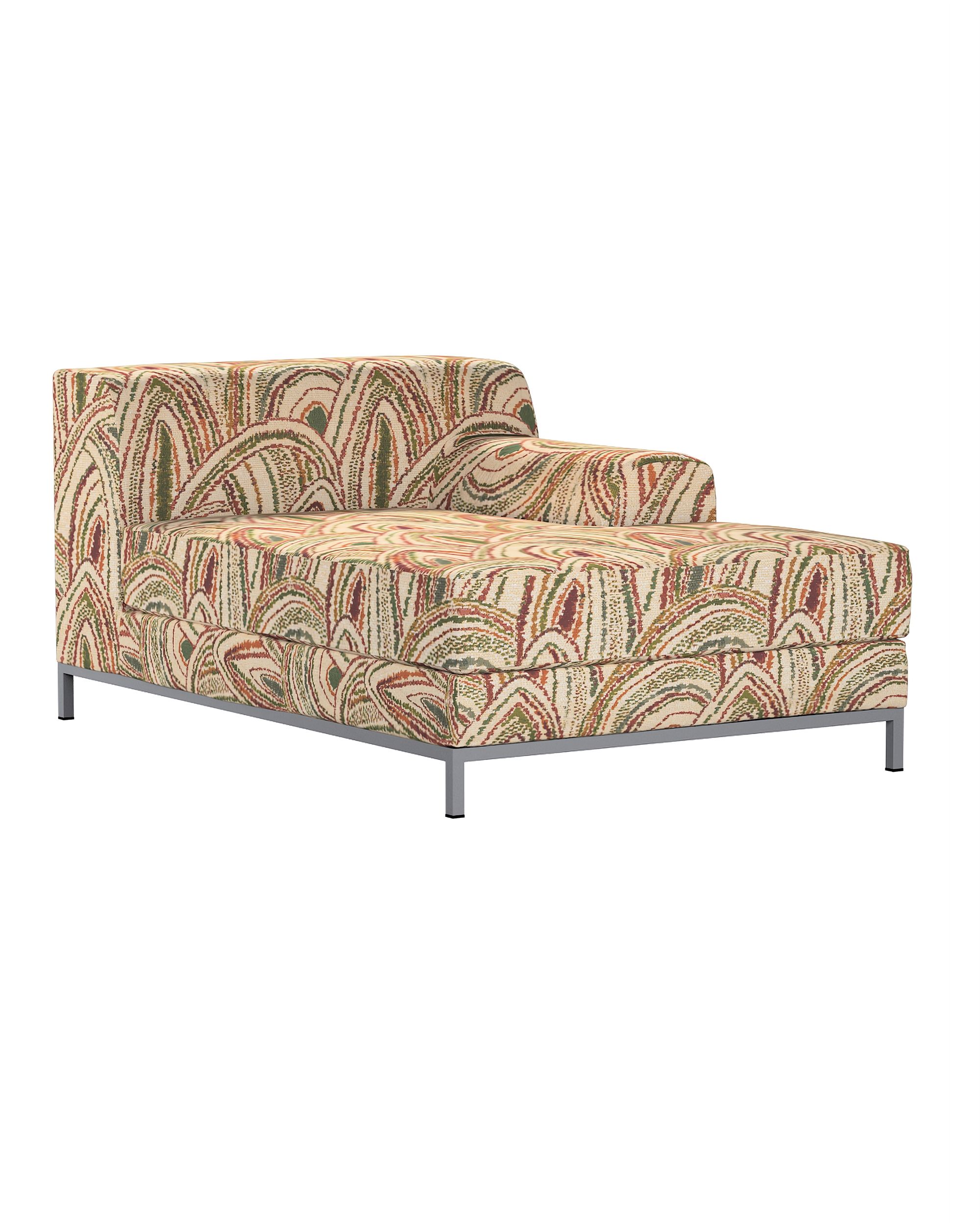 Kramfors chaise longue right cover colour multicolour fabric structured, patterned