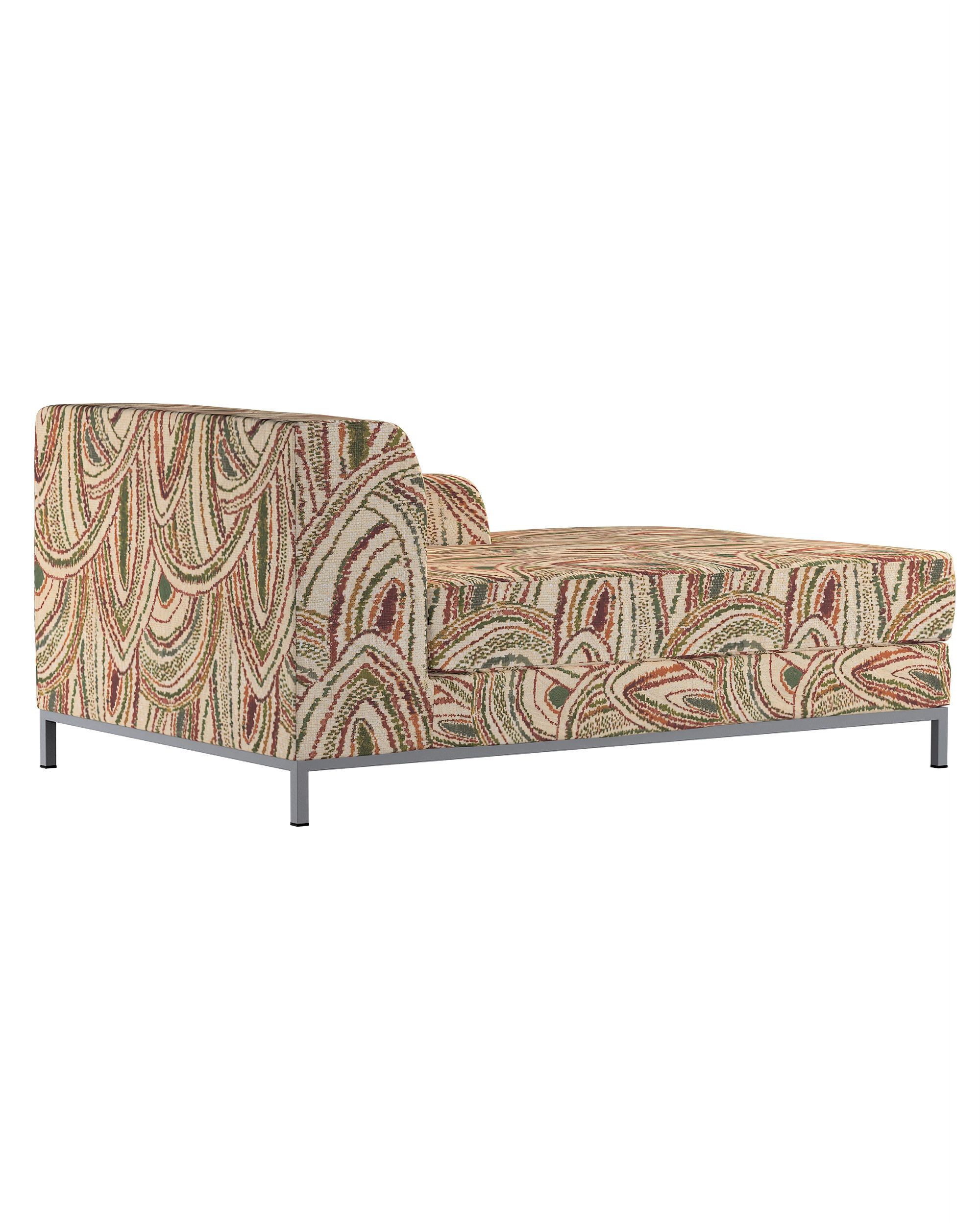 Kramfors chaise longue right cover colour multicolour fabric structured, patterned (hover)