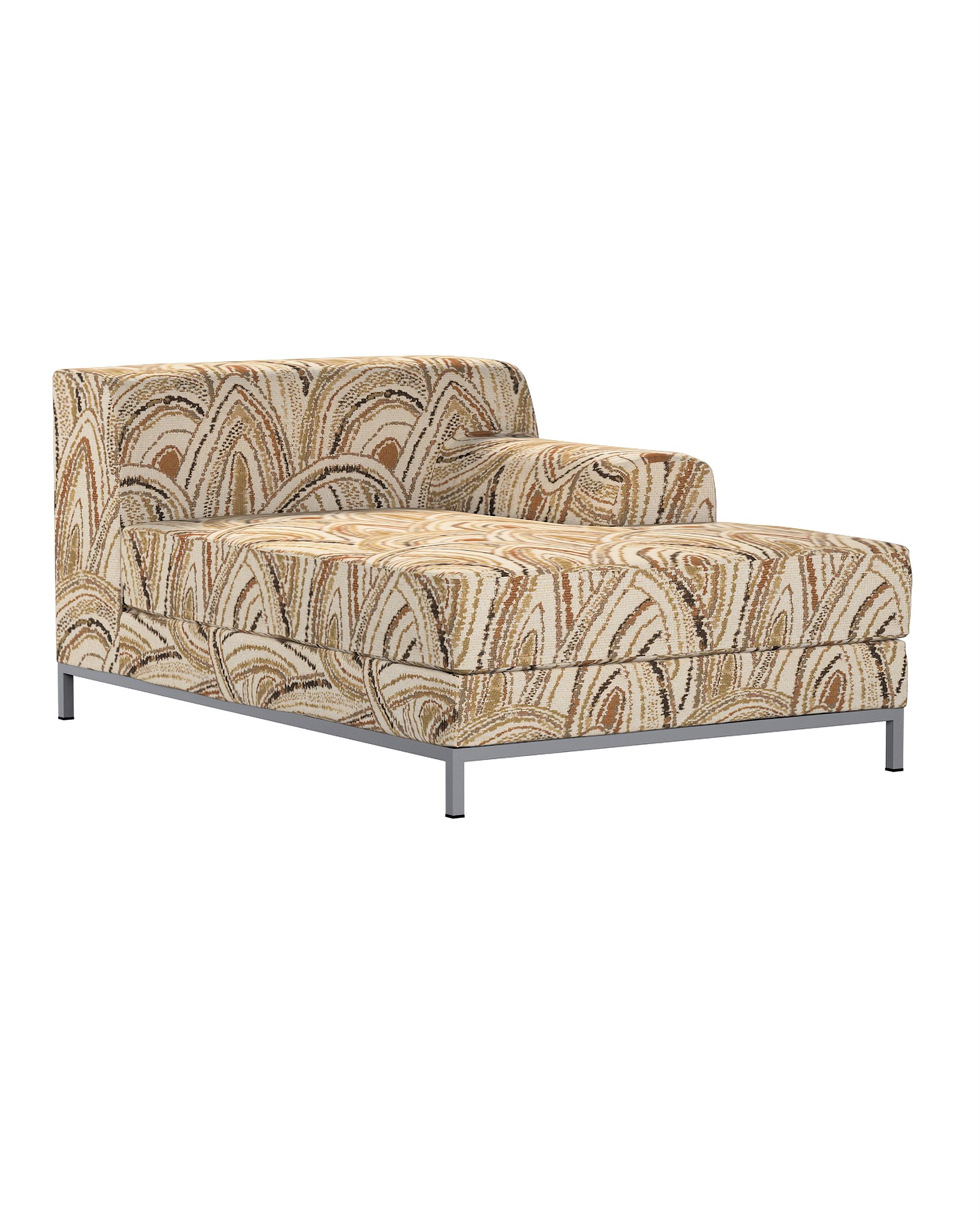 Kramfors chaise longue right cover colour beige fabric structured, patterned