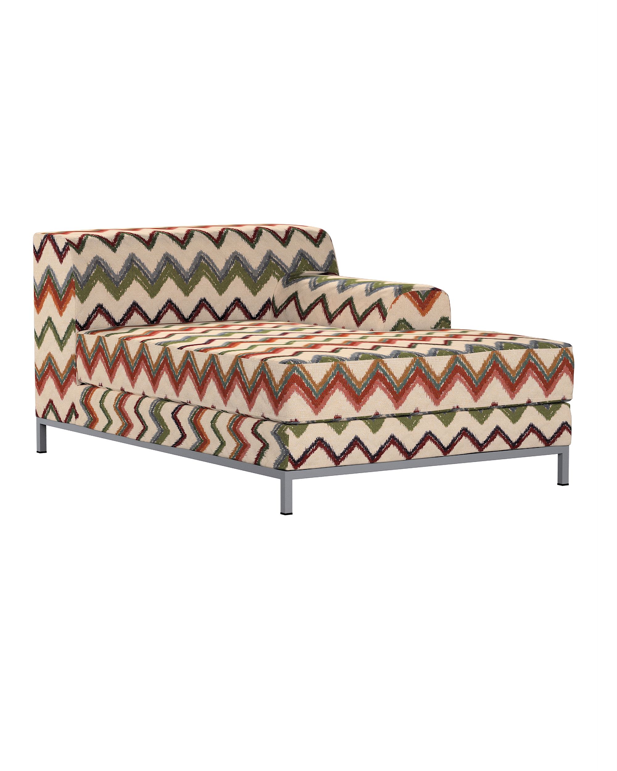 Kramfors chaise longue right cover colour multicolour fabric structured, patterned