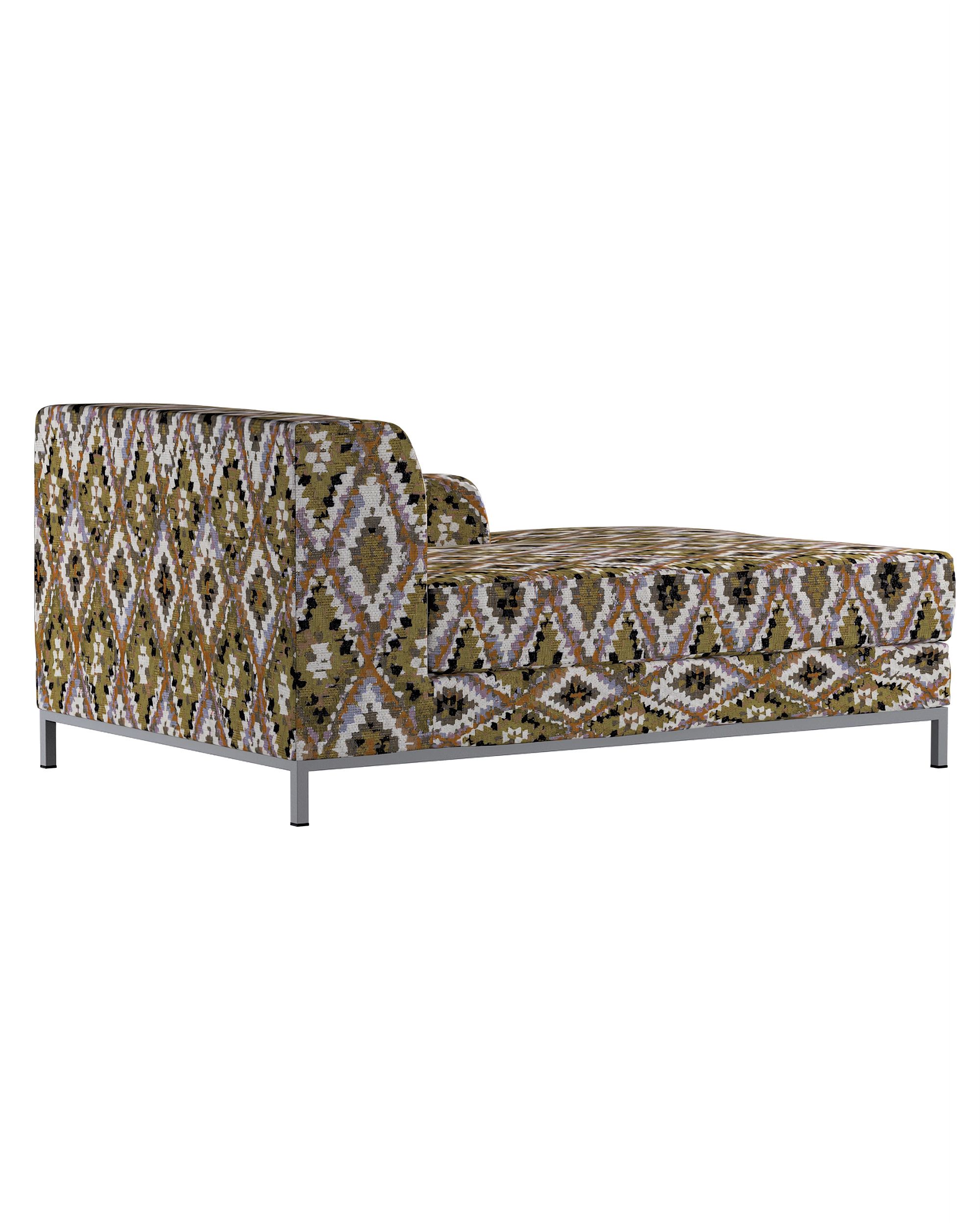 Kramfors chaise longue right cover colour multicolour fabric structured, patterned (hover)
