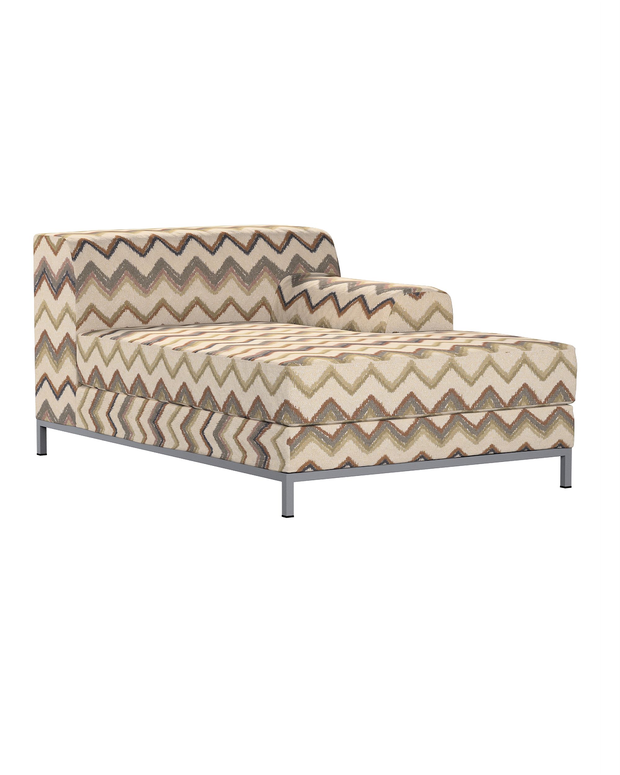 Kramfors chaise longue right cover colour beige fabric structured, patterned