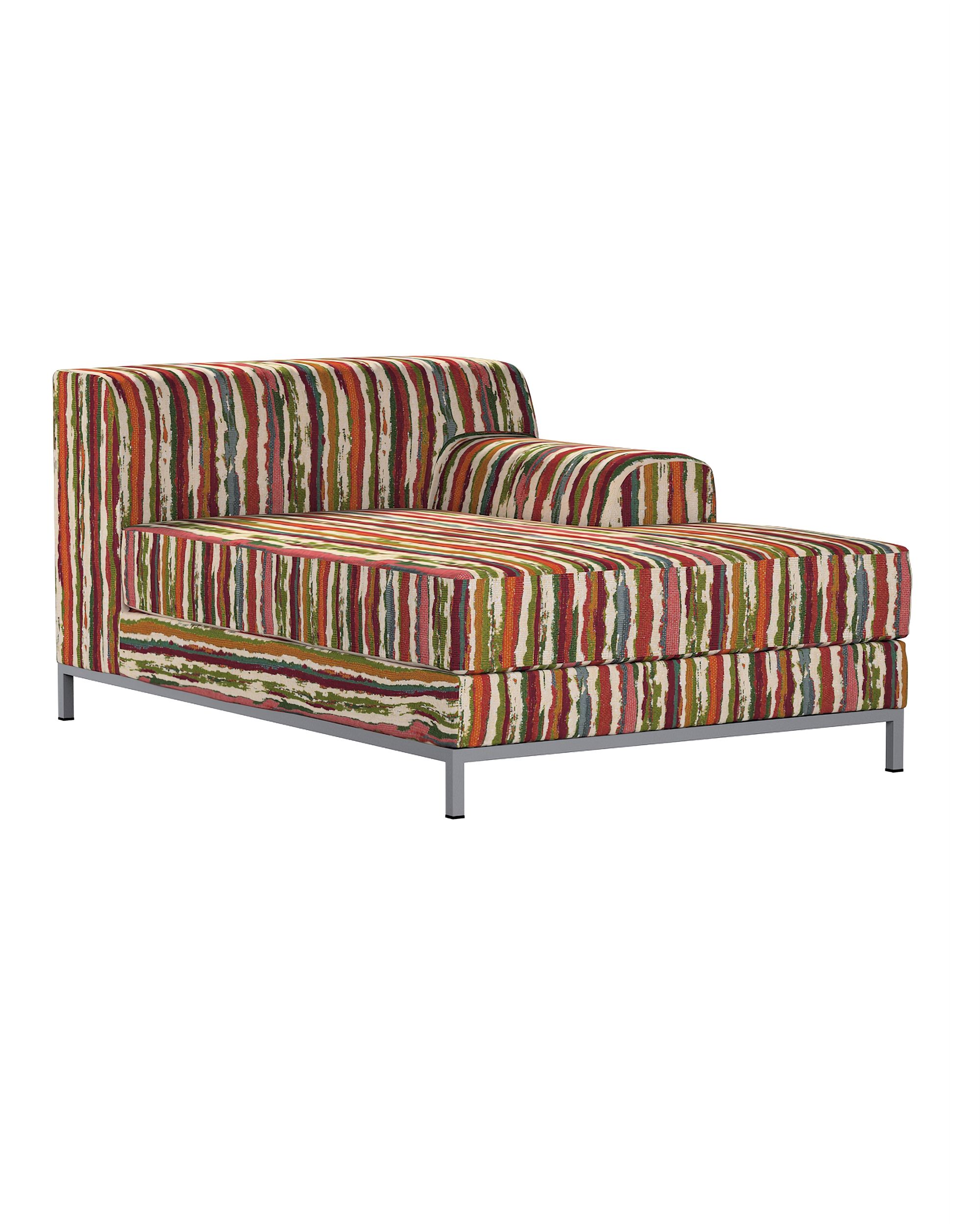 Kramfors chaise longue right cover colour multicolour fabric structured, patterned