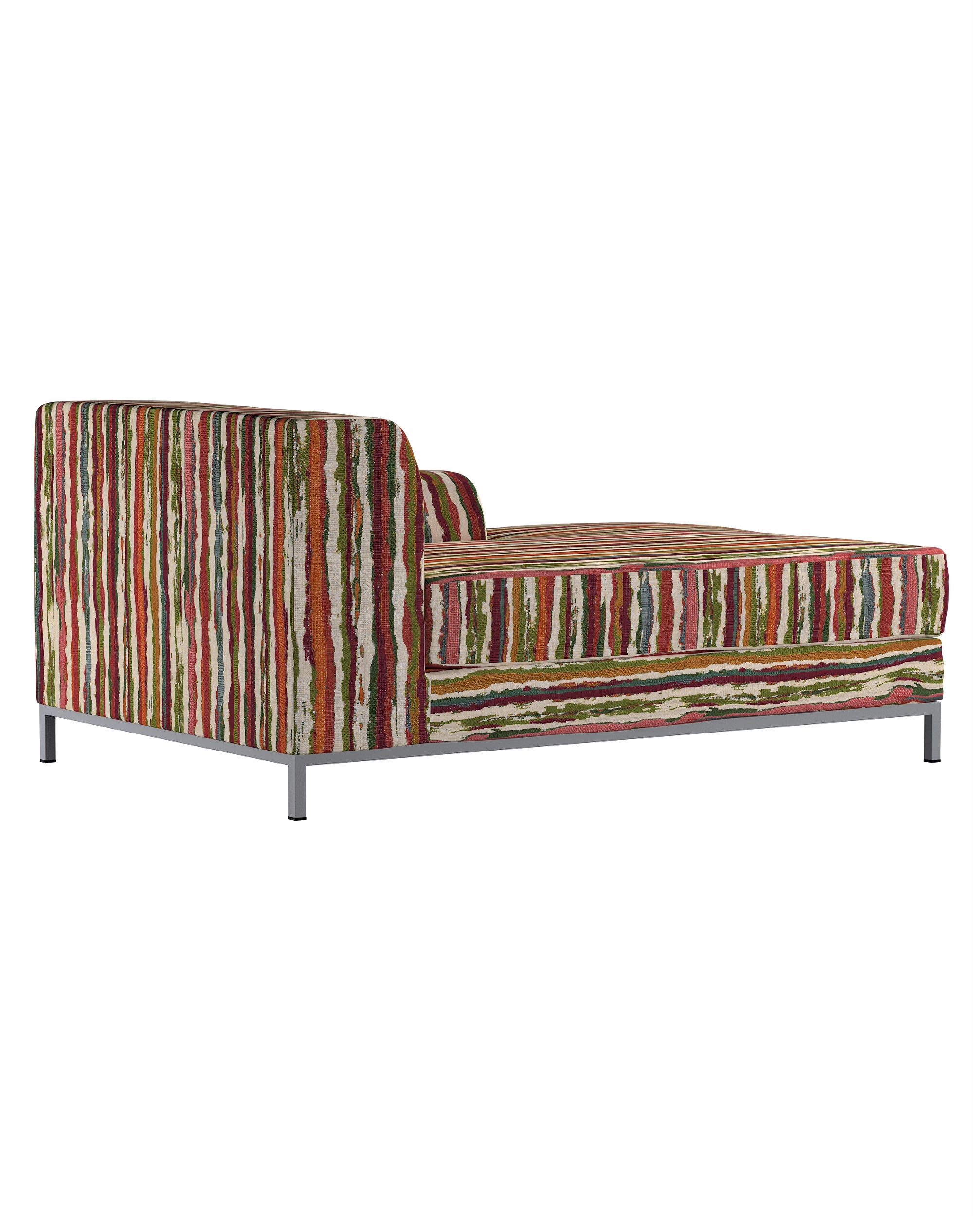 Kramfors chaise longue right cover colour multicolour fabric structured, patterned (hover)