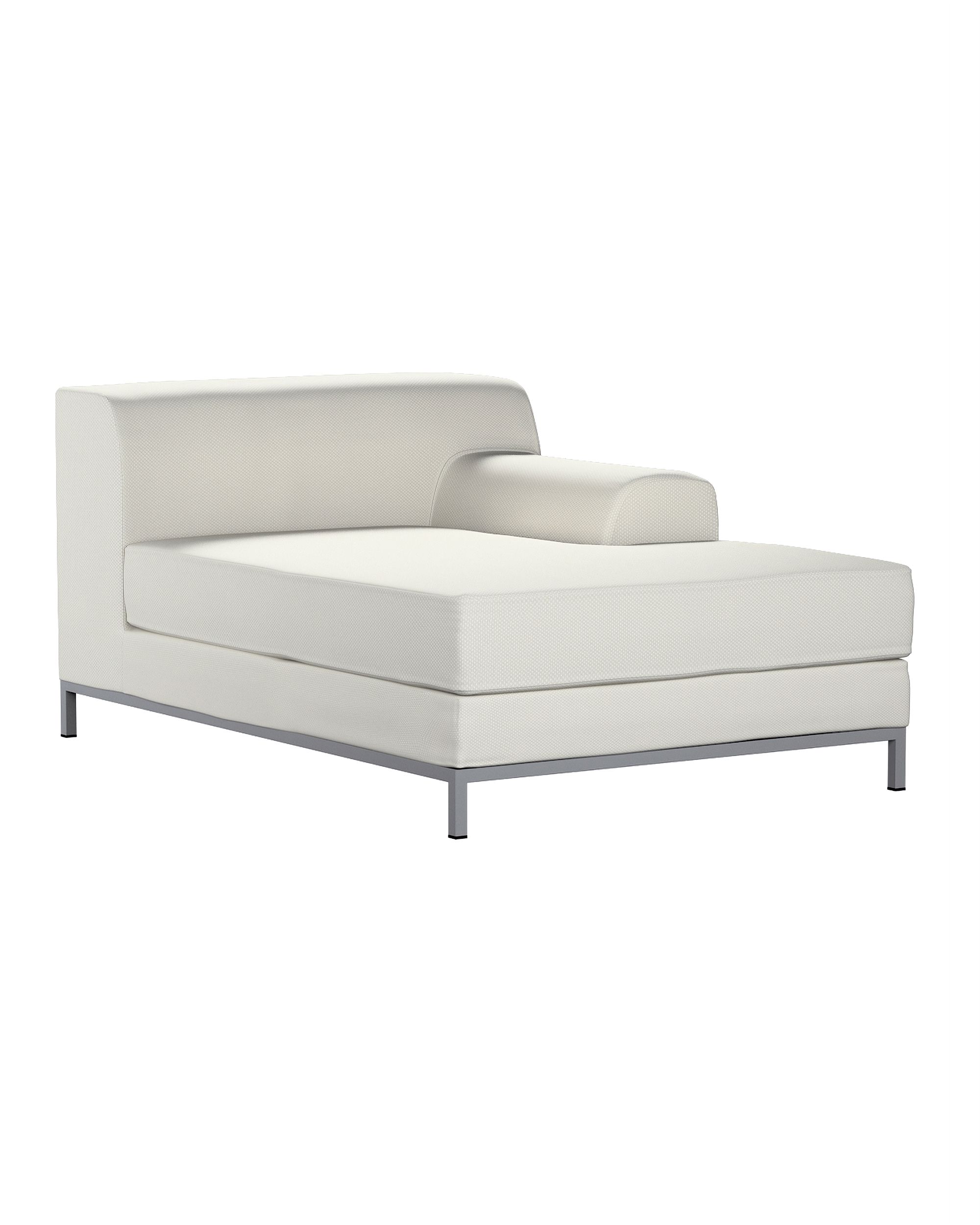 Kramfors chaise longue right cover colour grey fabric structured
