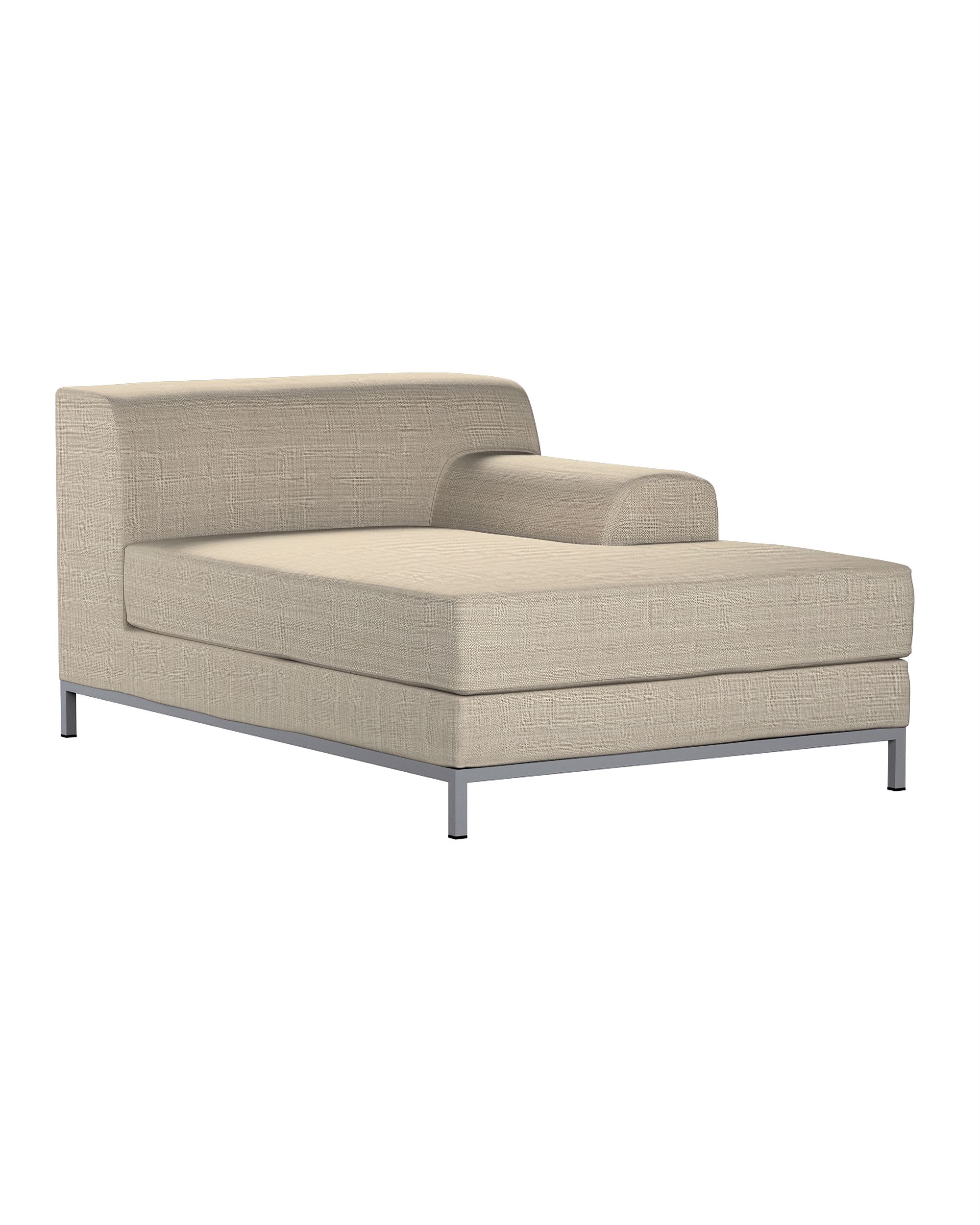 Kramfors chaise longue right cover colour beige fabric structured