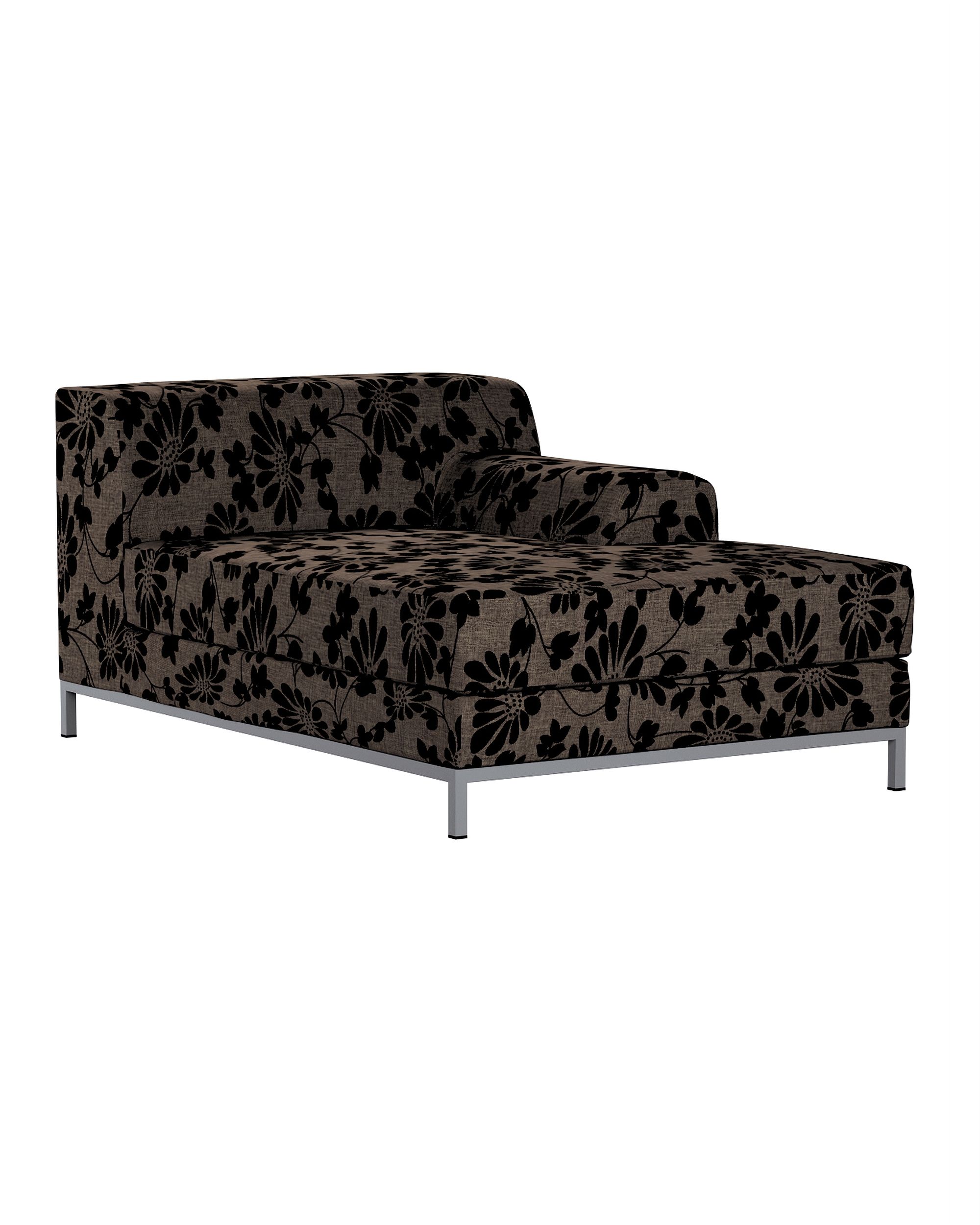 Kramfors chaise longue right cover colour brown fabric structured, patterned