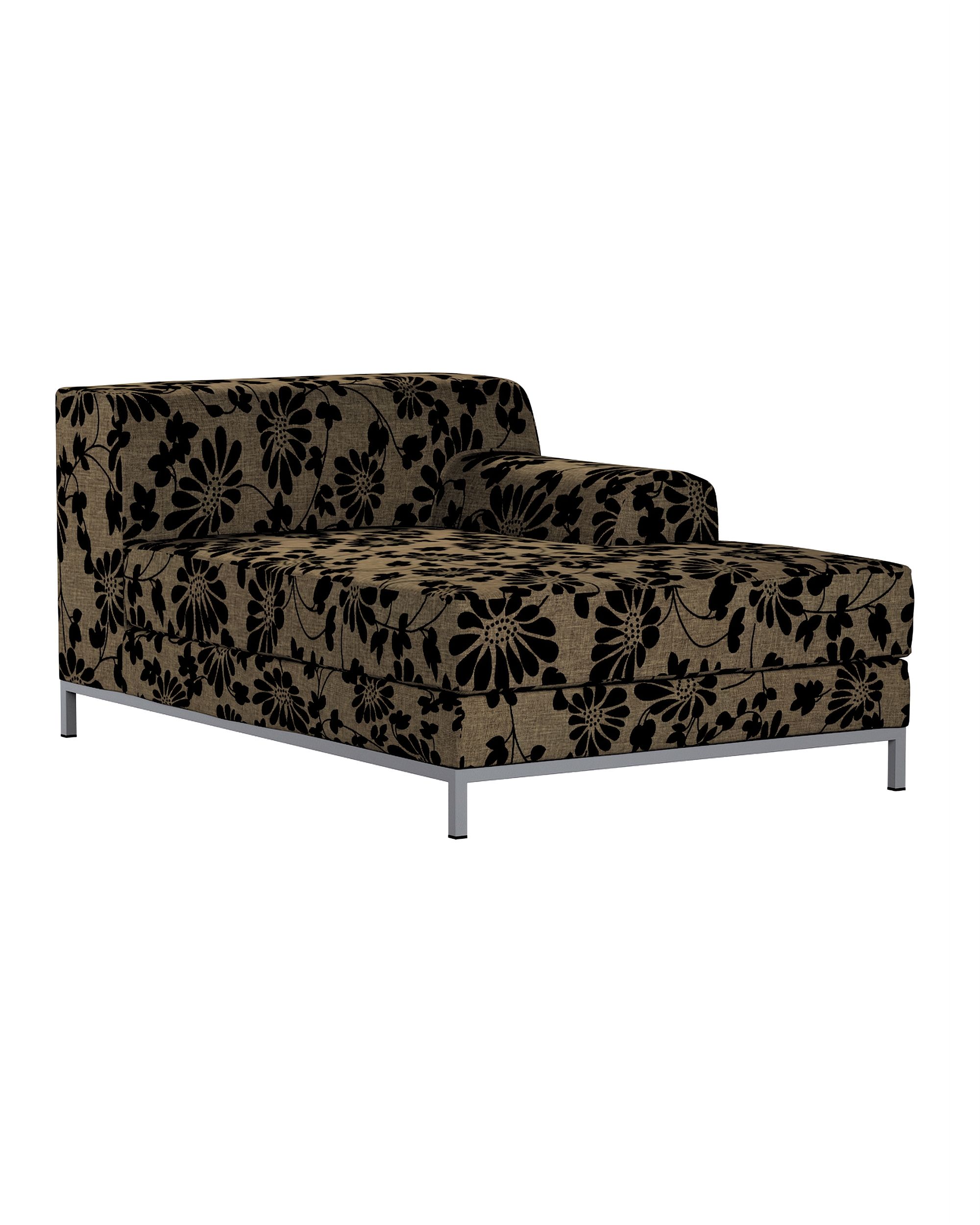 Kramfors chaise longue right cover colour beige fabric structured, patterned