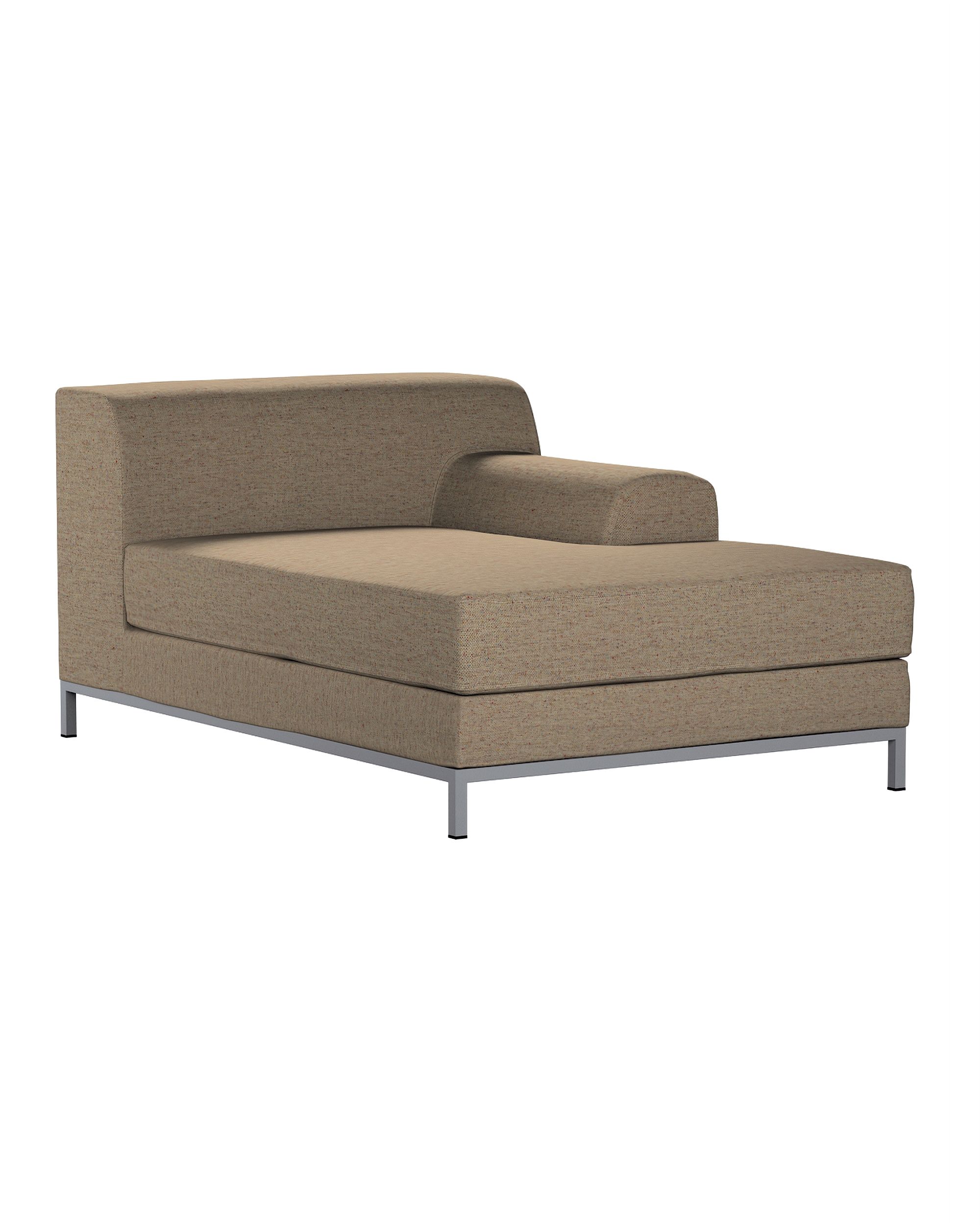 Kramfors chaise longue right cover colour beige fabric structured