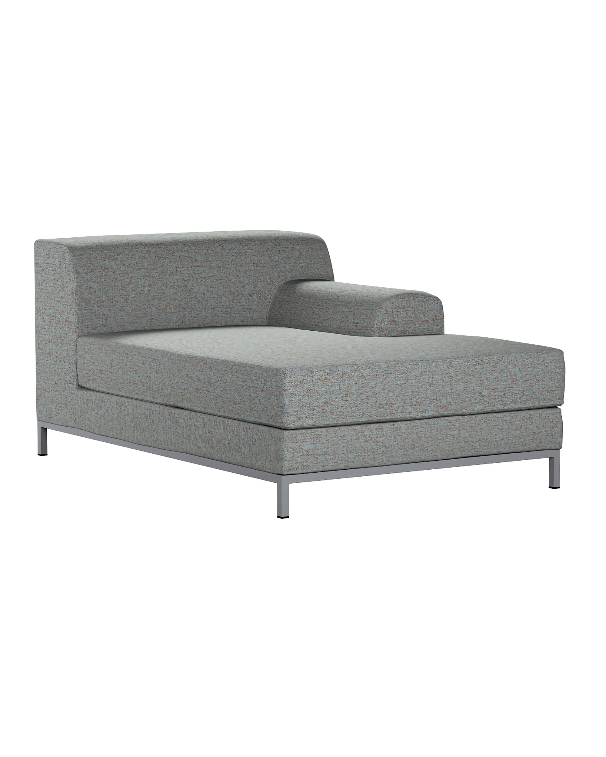 Kramfors chaise longue right cover colour blue fabric structured