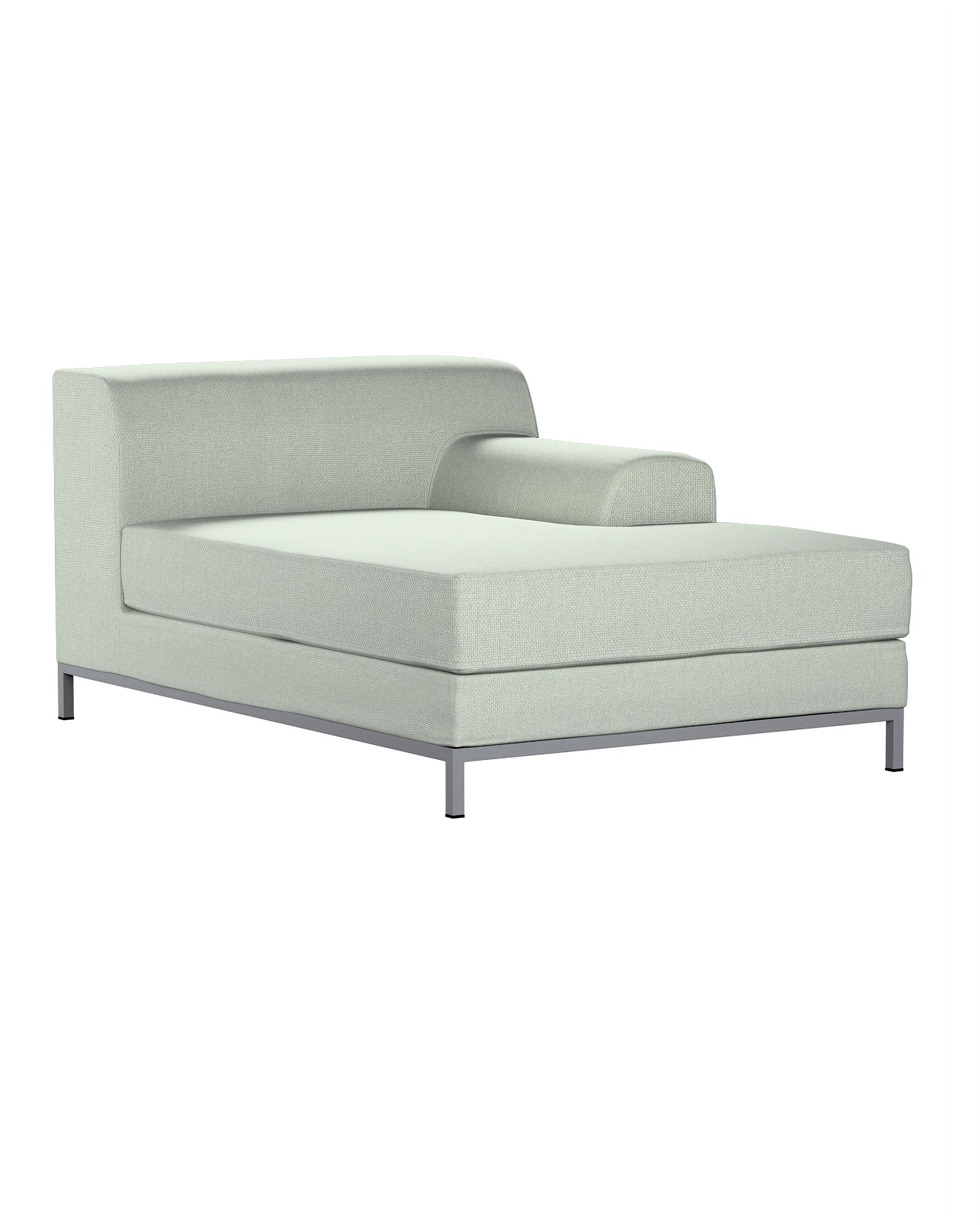 Kramfors chaise longue right cover colour blue fabric structured