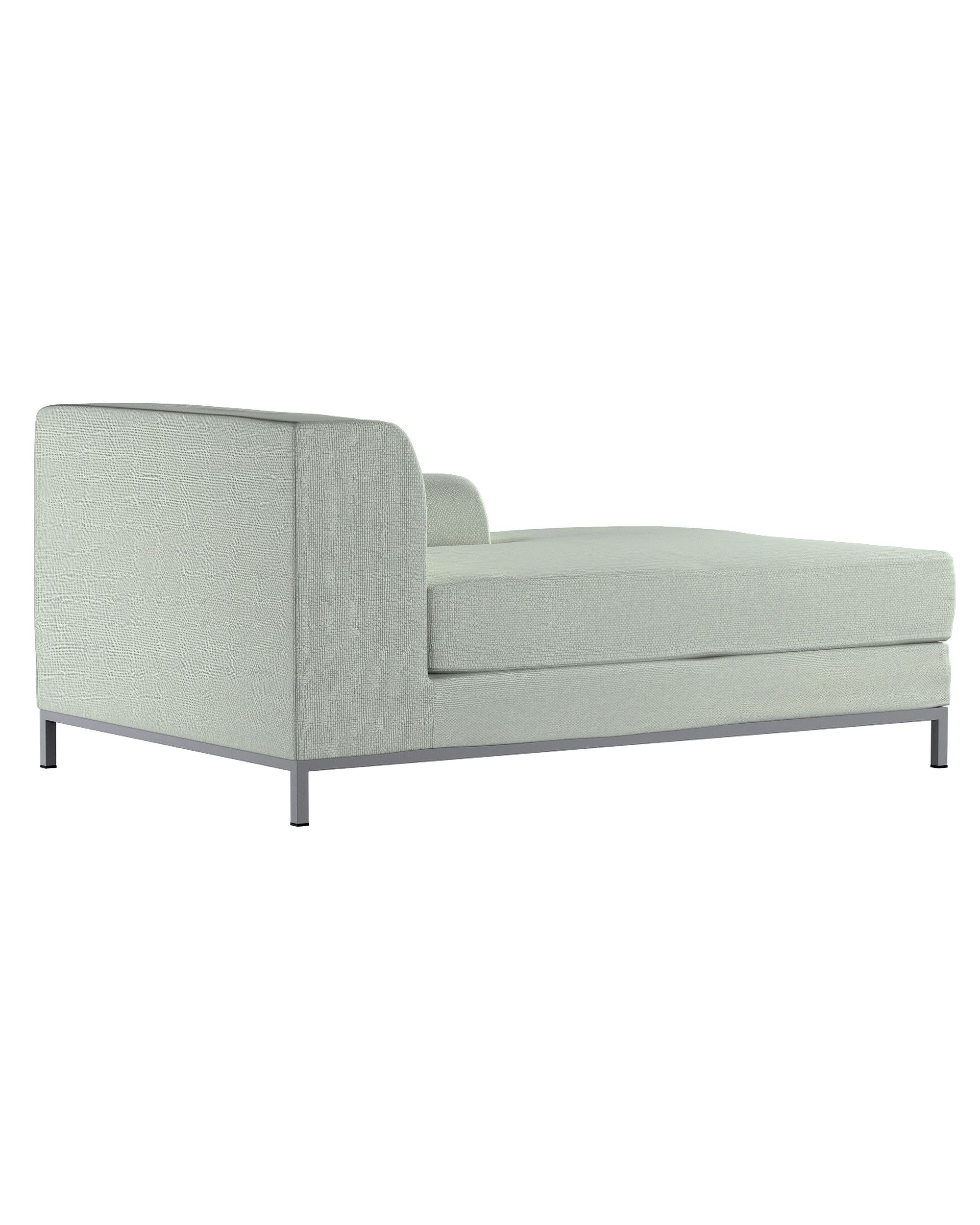 Kramfors chaise longue right cover colour blue fabric structured (hover)