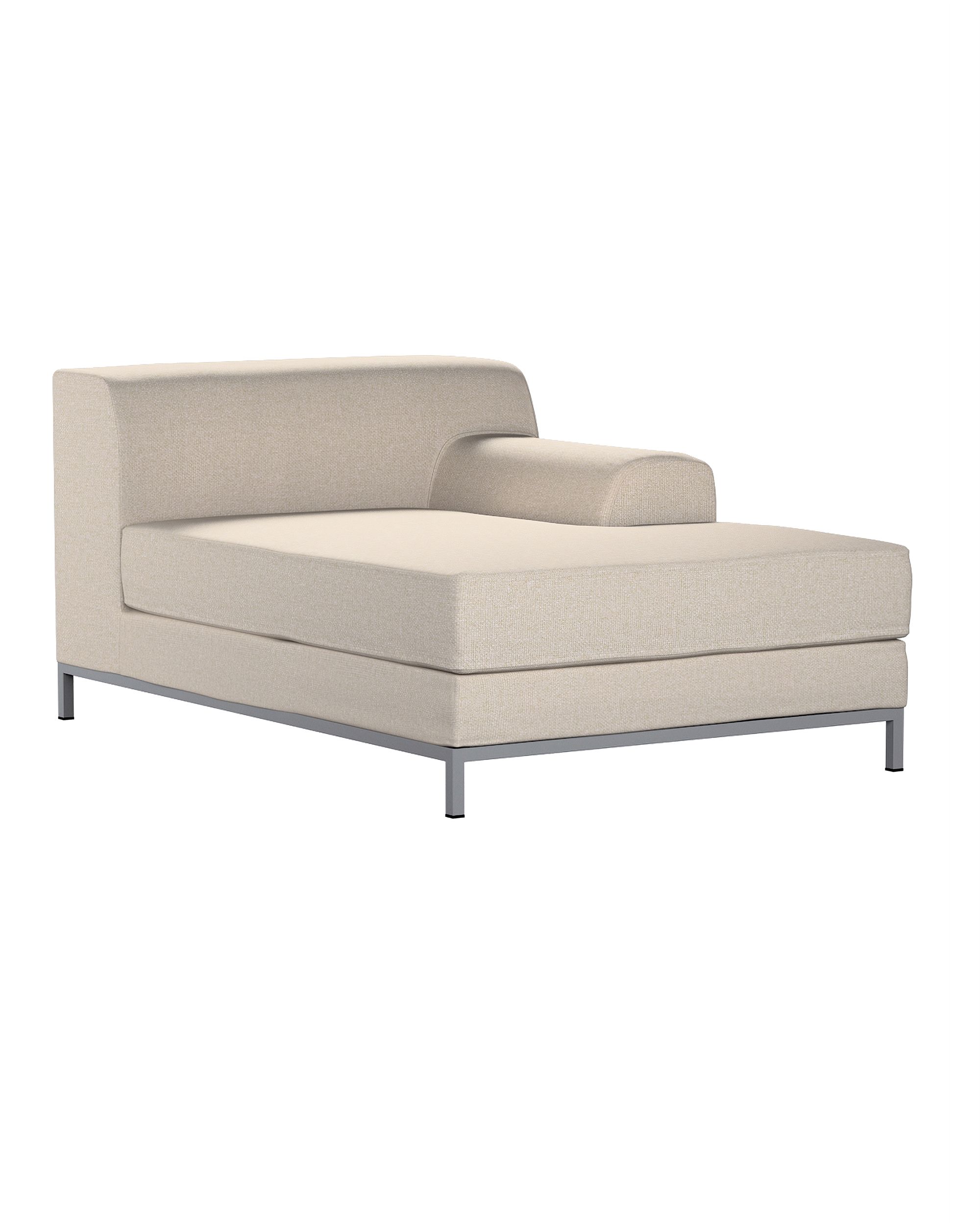 Kramfors chaise longue right cover colour grey fabric structured