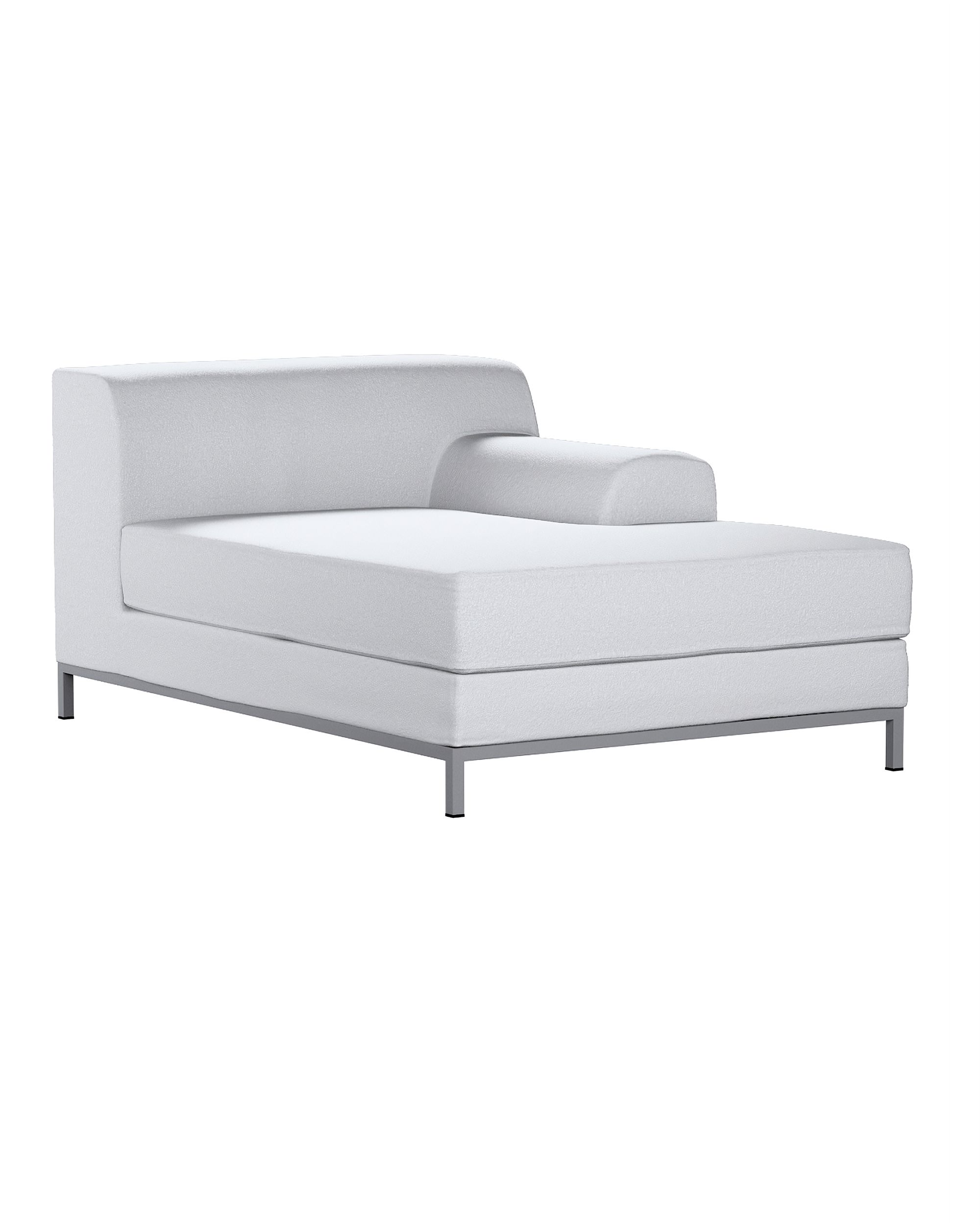 Kramfors chaise longue right cover colour white fabric structured