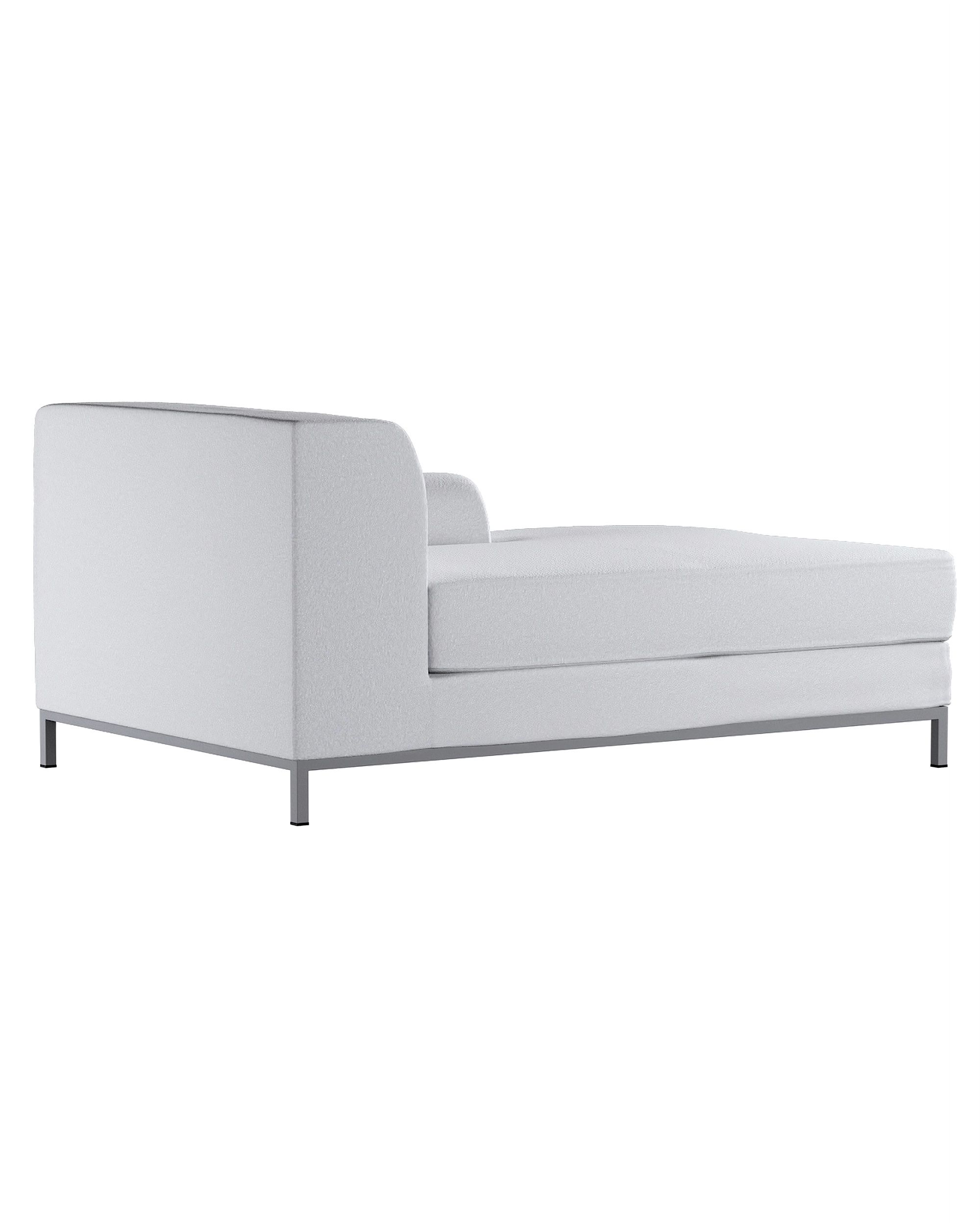 Kramfors chaise longue right cover colour white fabric structured (hover)
