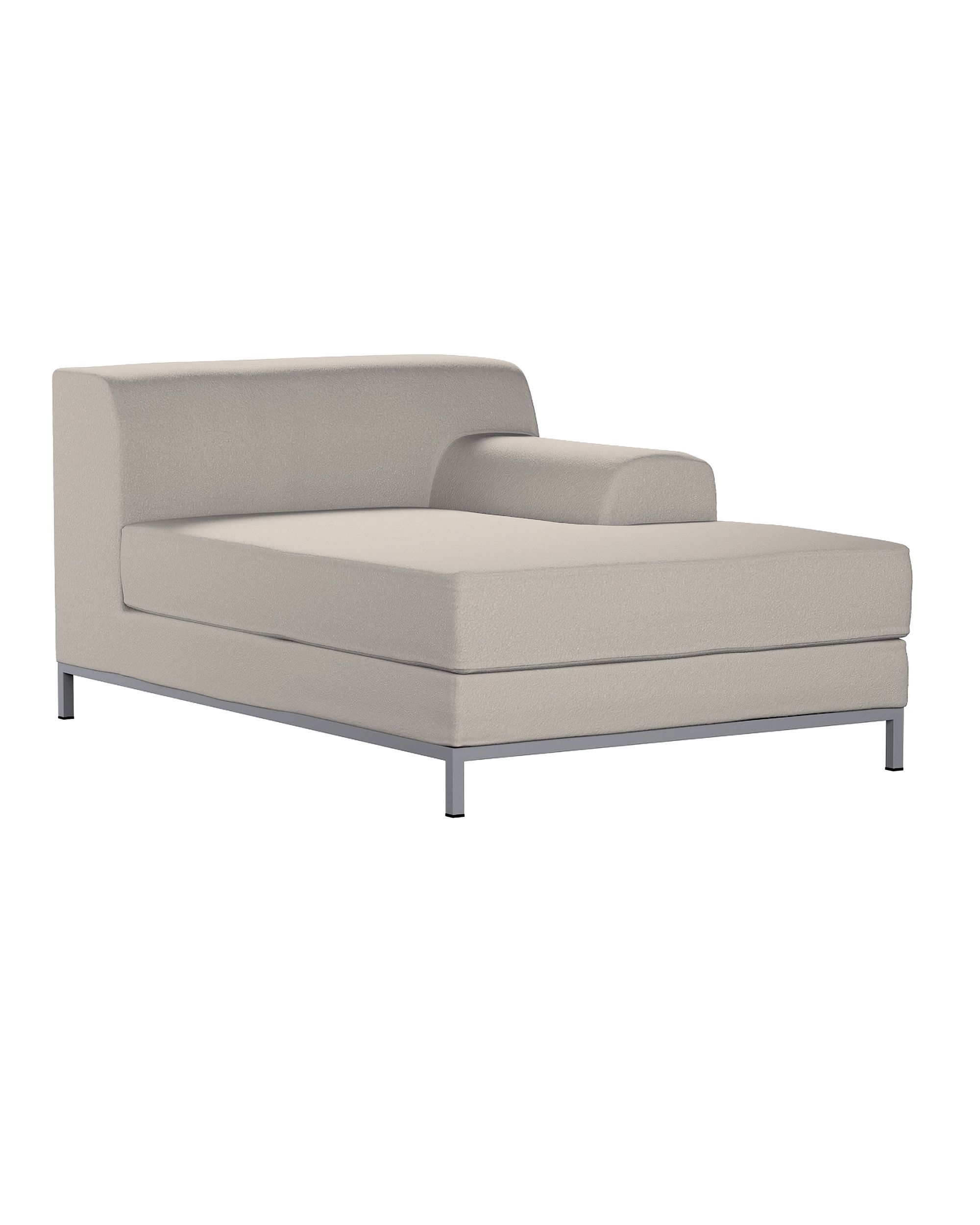 Kramfors chaise longue right cover colour beige fabric structured