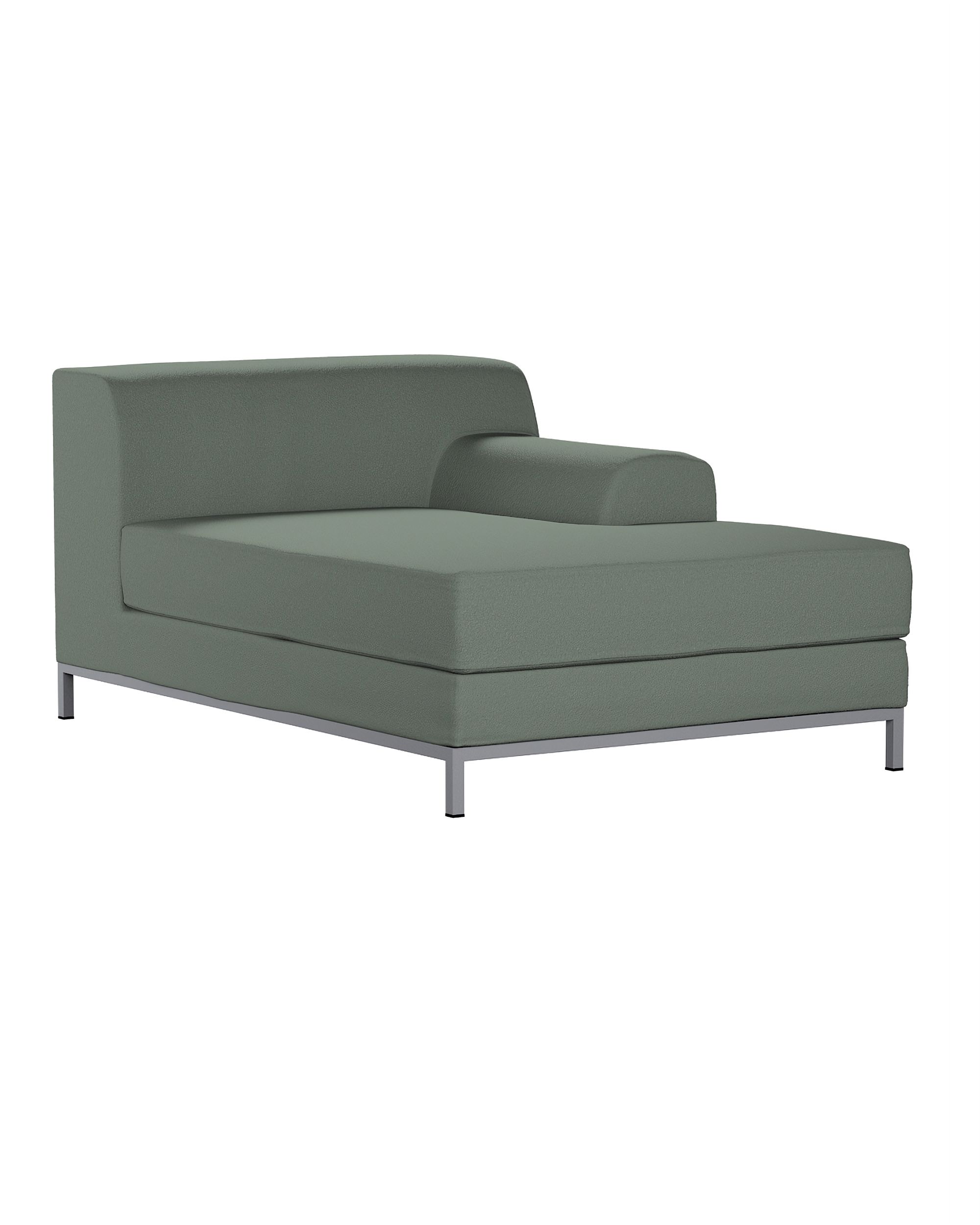Kramfors chaise longue right cover colour green fabric structured