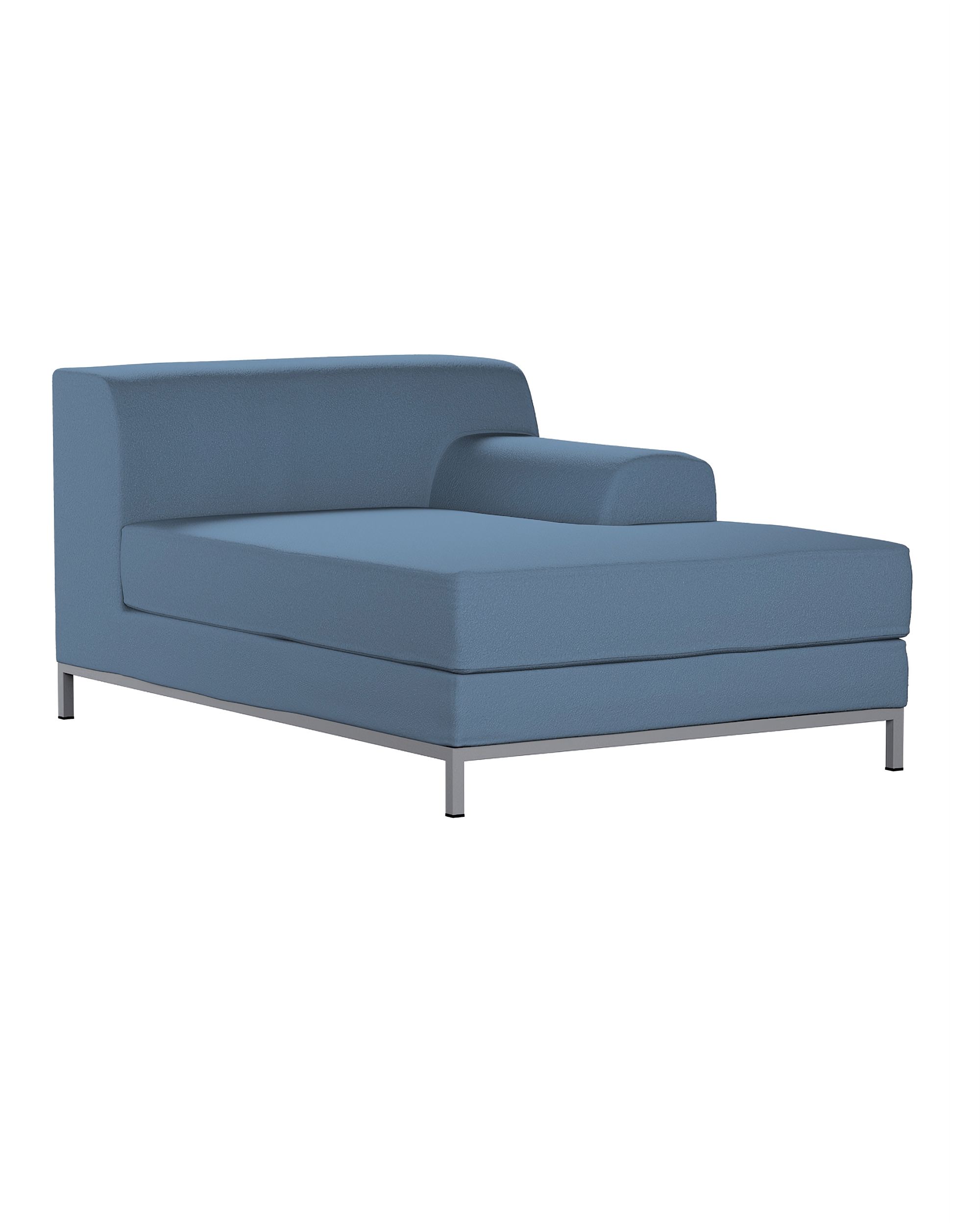 Kramfors chaise longue right cover colour blue fabric structured