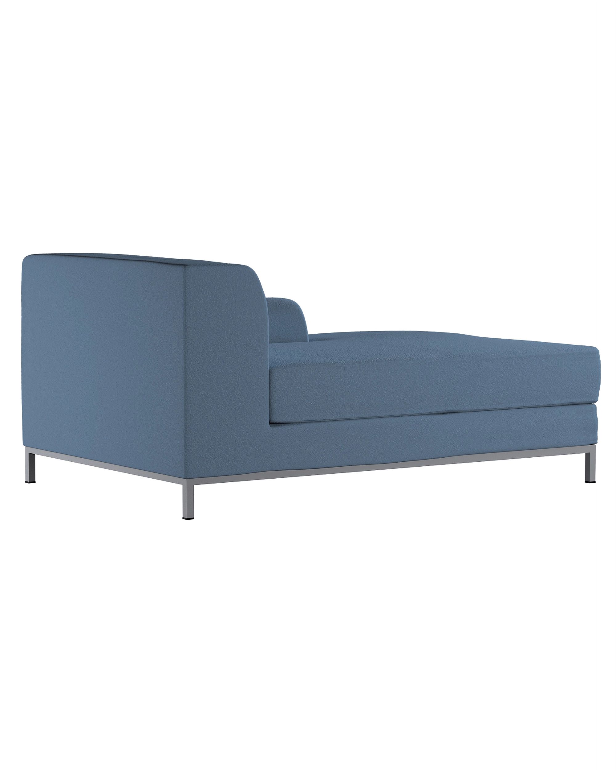 Kramfors chaise longue right cover colour blue fabric structured (hover)