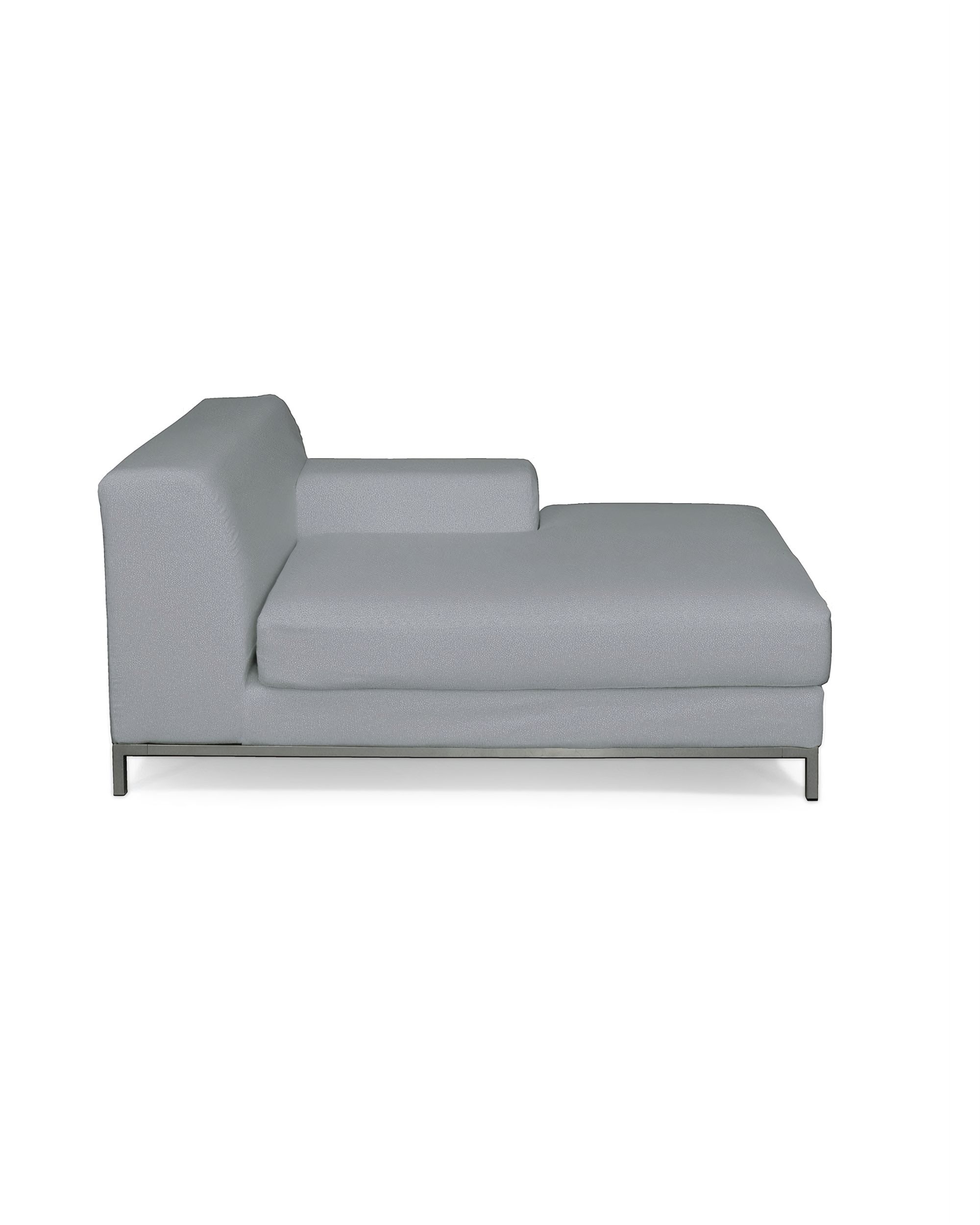 Kramfors chaise longue right cover colour grey fabric structured