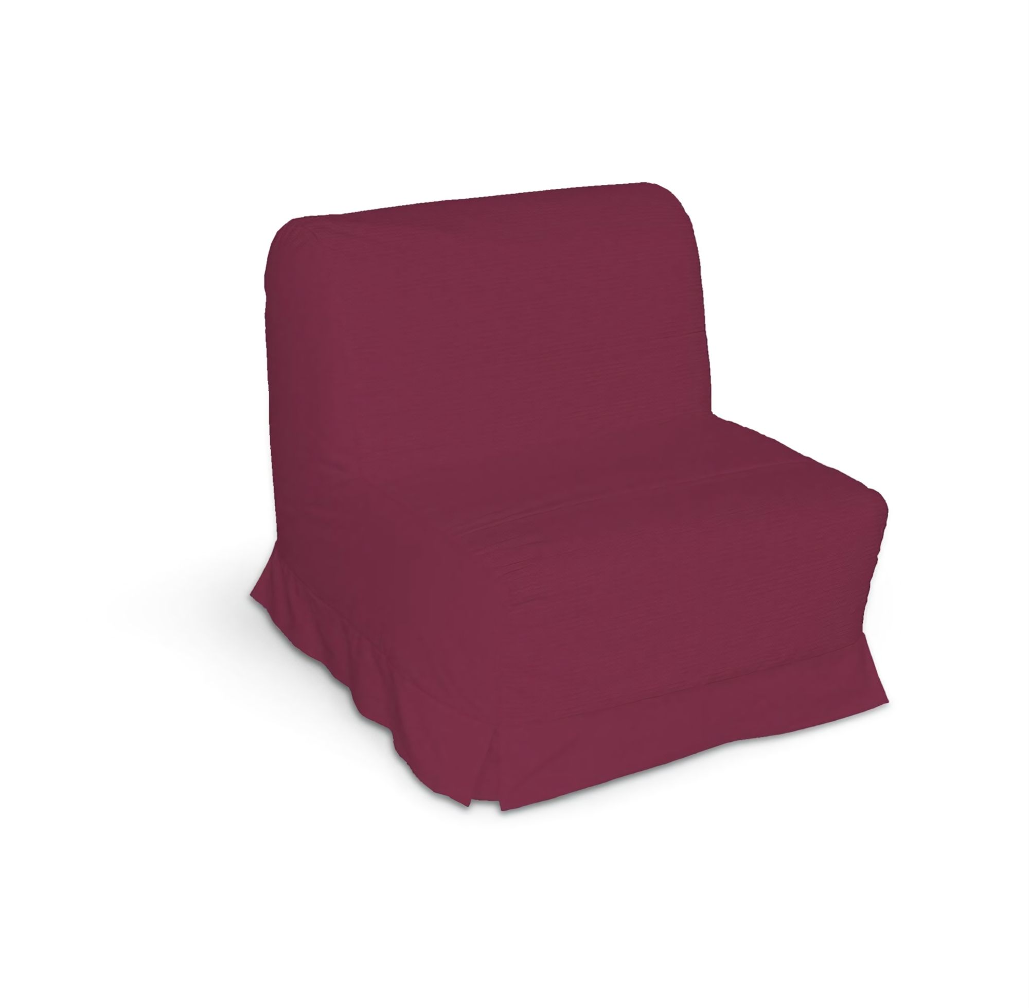 Lycksele chair-bad cover with box pleats colour plum