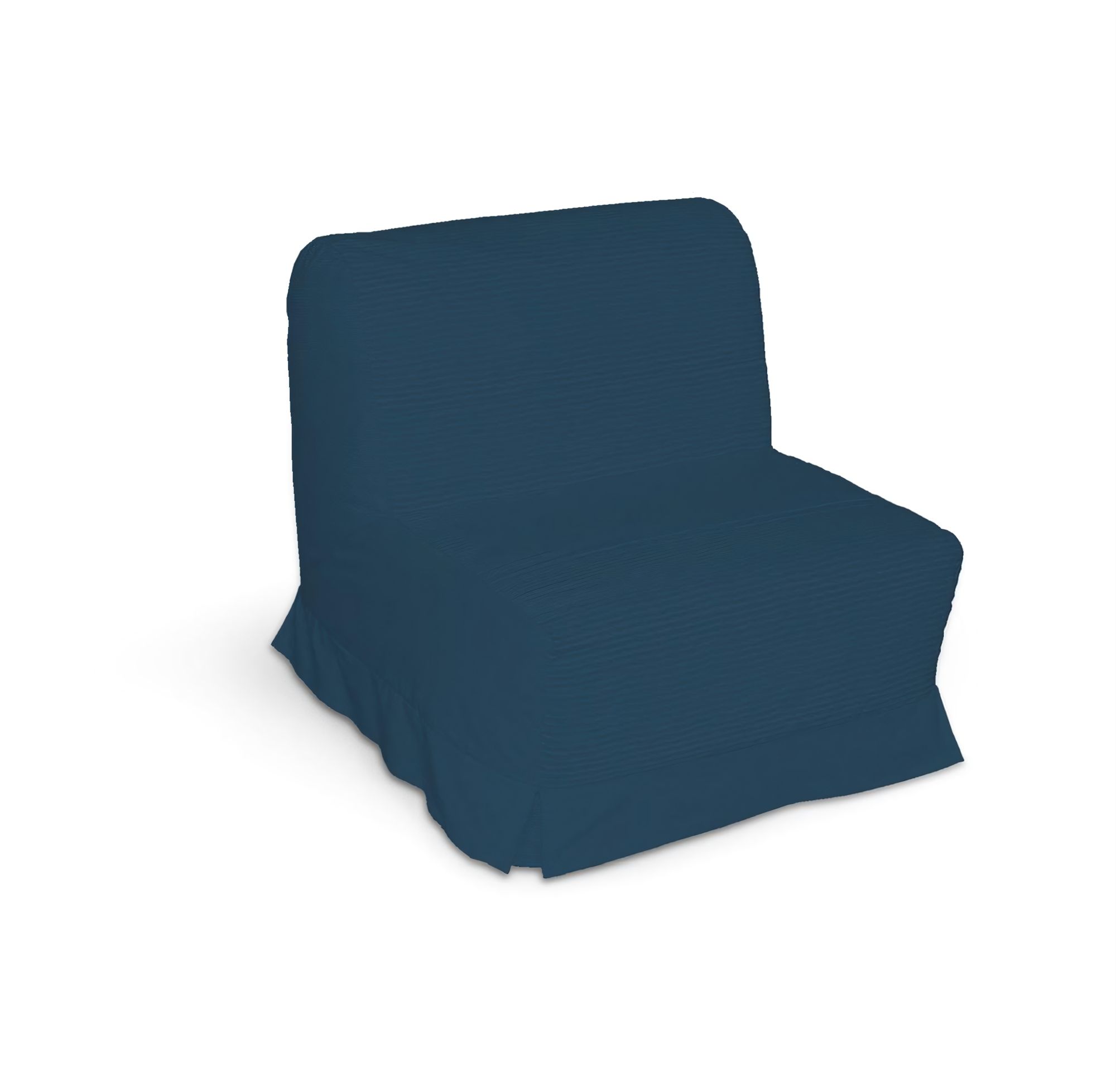 Lycksele chair-bad cover with box pleats colour navy blue