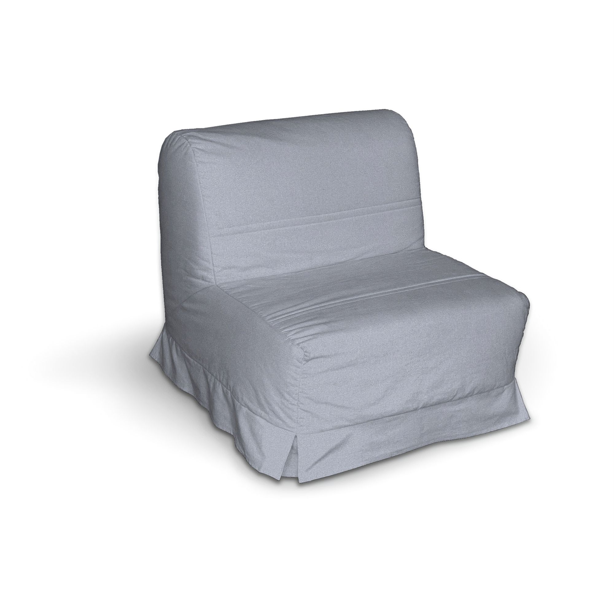 Lycksele chair-bad cover with box pleats colour blue fabric structured