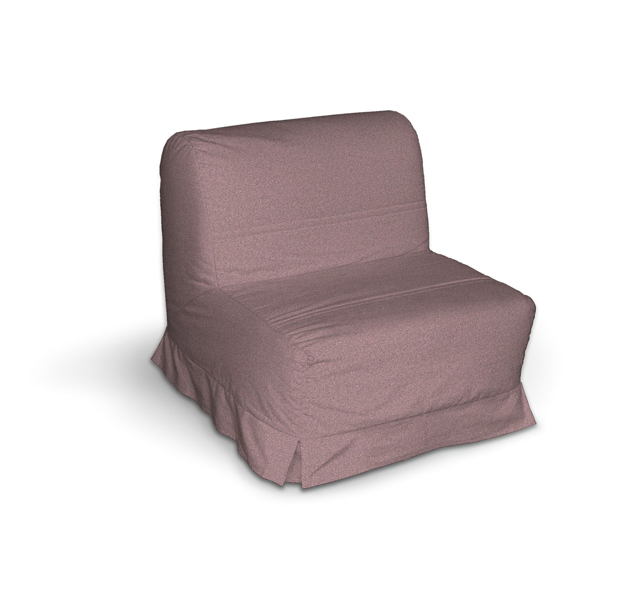 Lycksele chair-bad cover with box pleats colour pink fabric structured