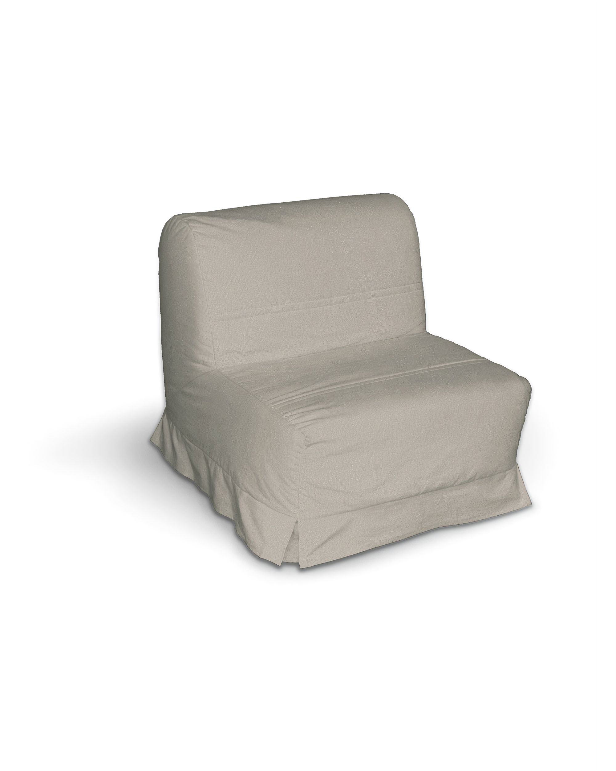 Lycksele chair-bad cover with box pleats colour beige fabric structured