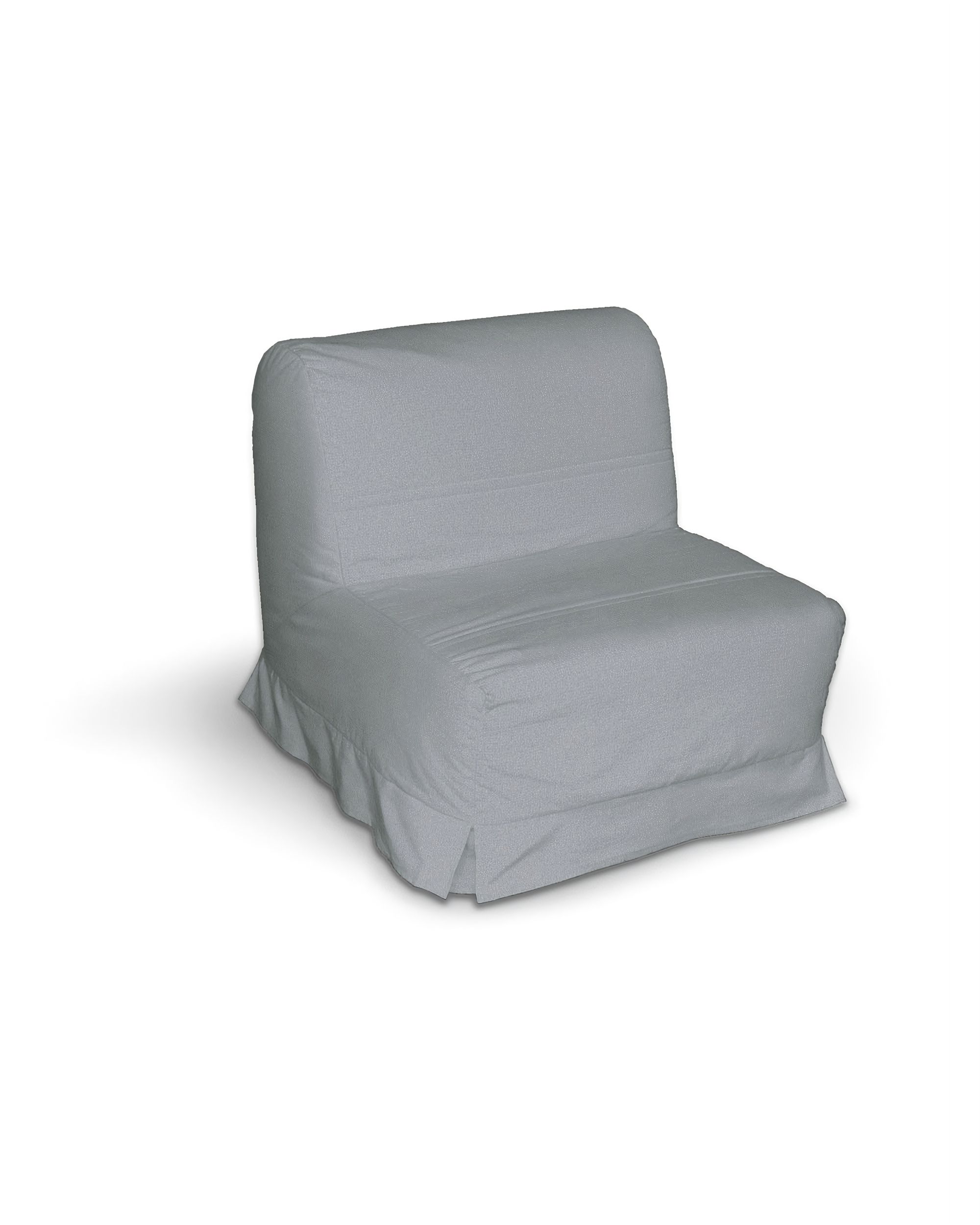 Lycksele chair-bad cover with box pleats colour grey fabric structured