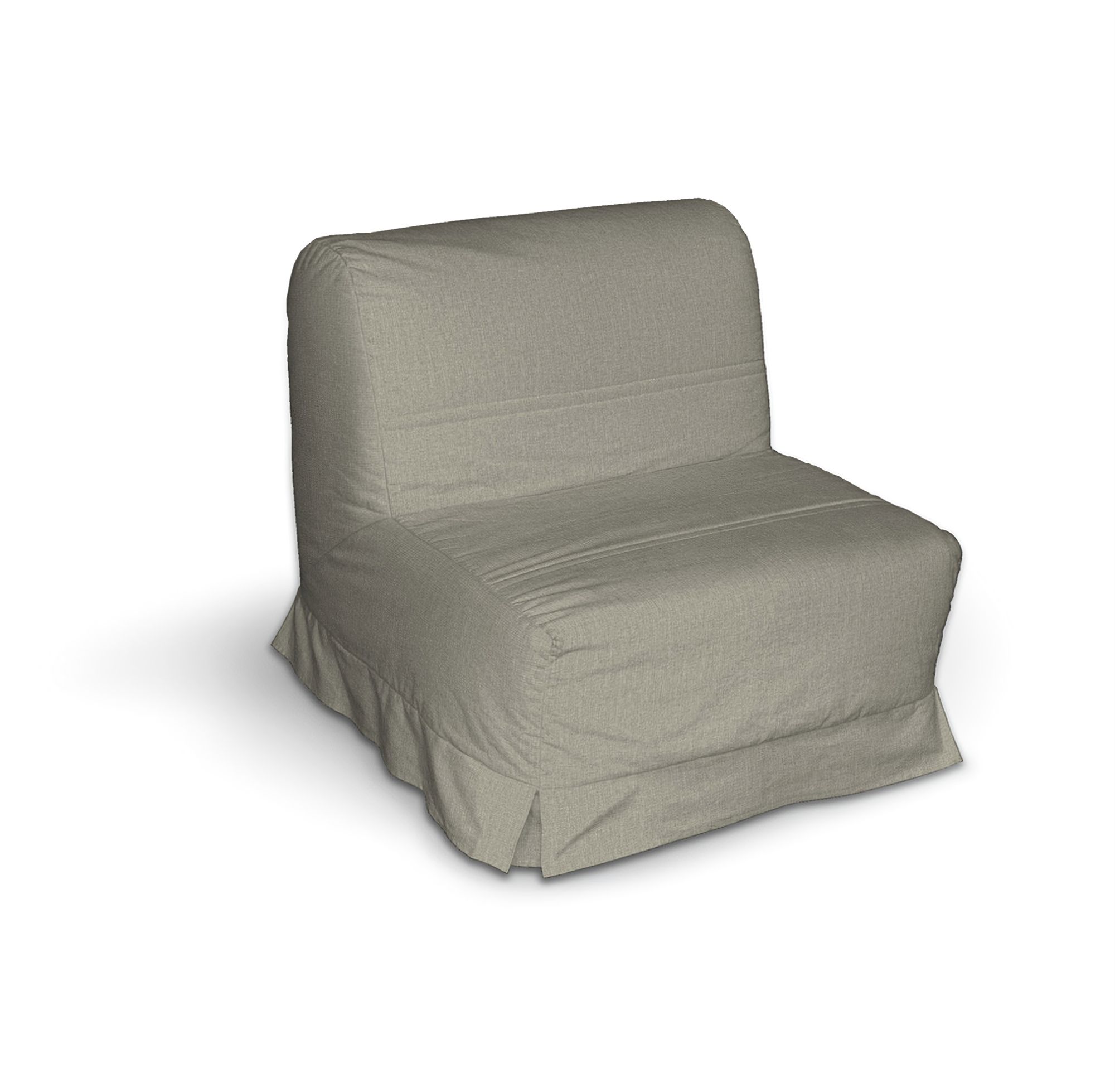 Lycksele chair-bad cover with box pleats colour beige fabric structured