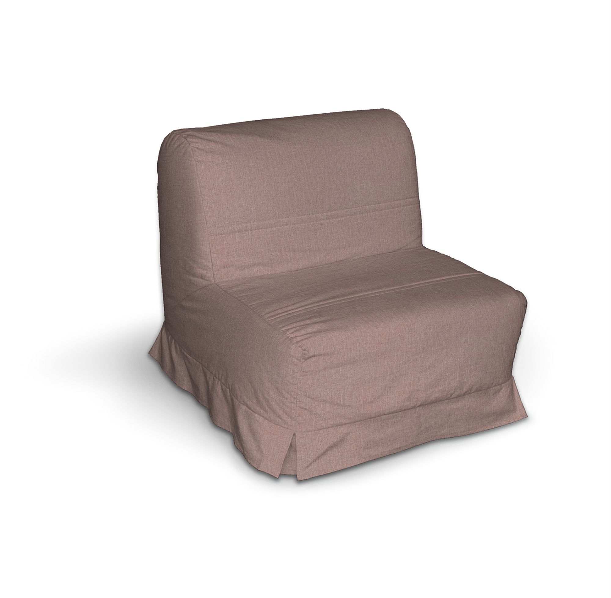 Lycksele chair-bad cover with box pleats colour pink fabric structured
