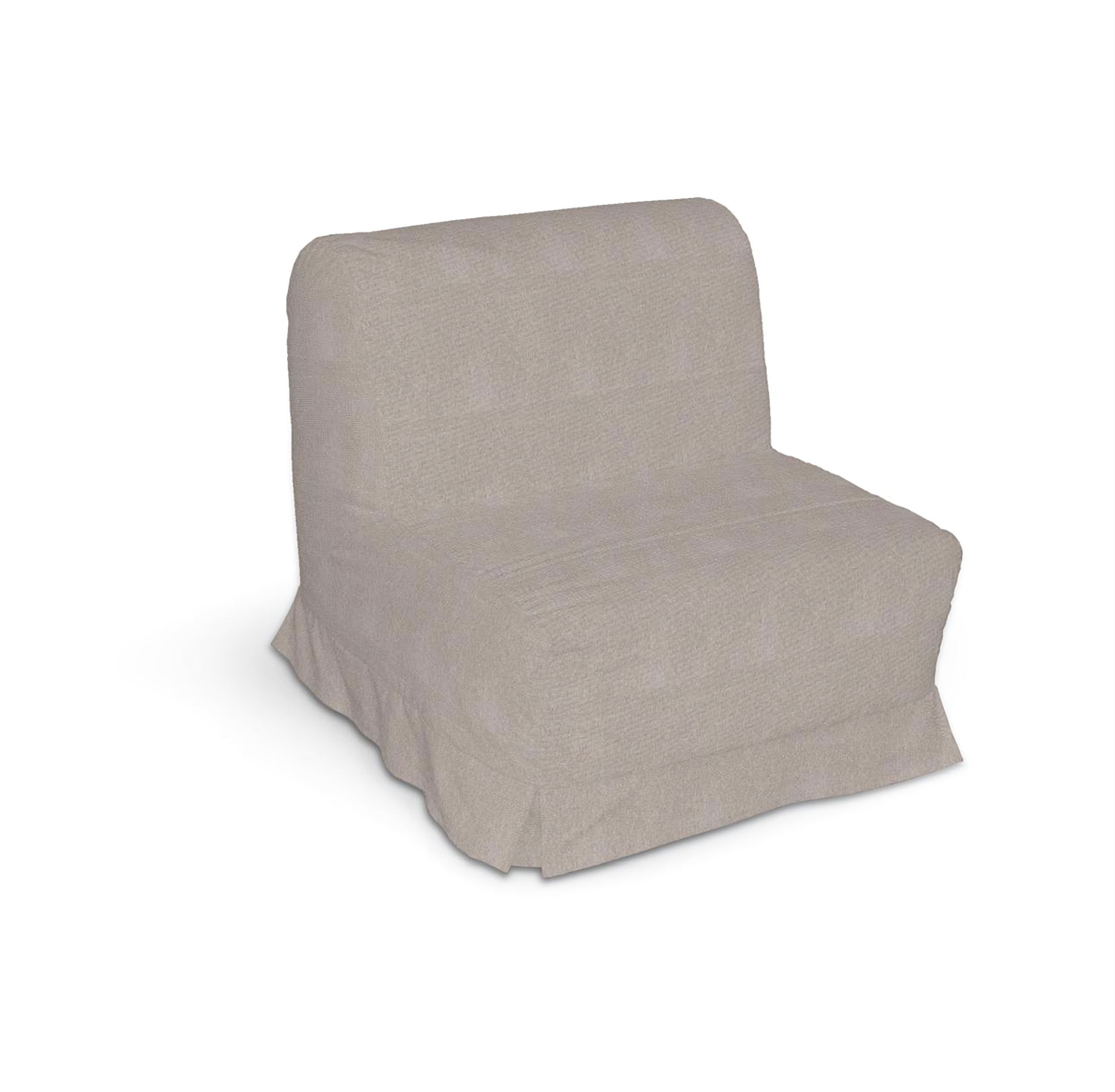 Lycksele chair-bad cover with box pleats colour beige fabric structured