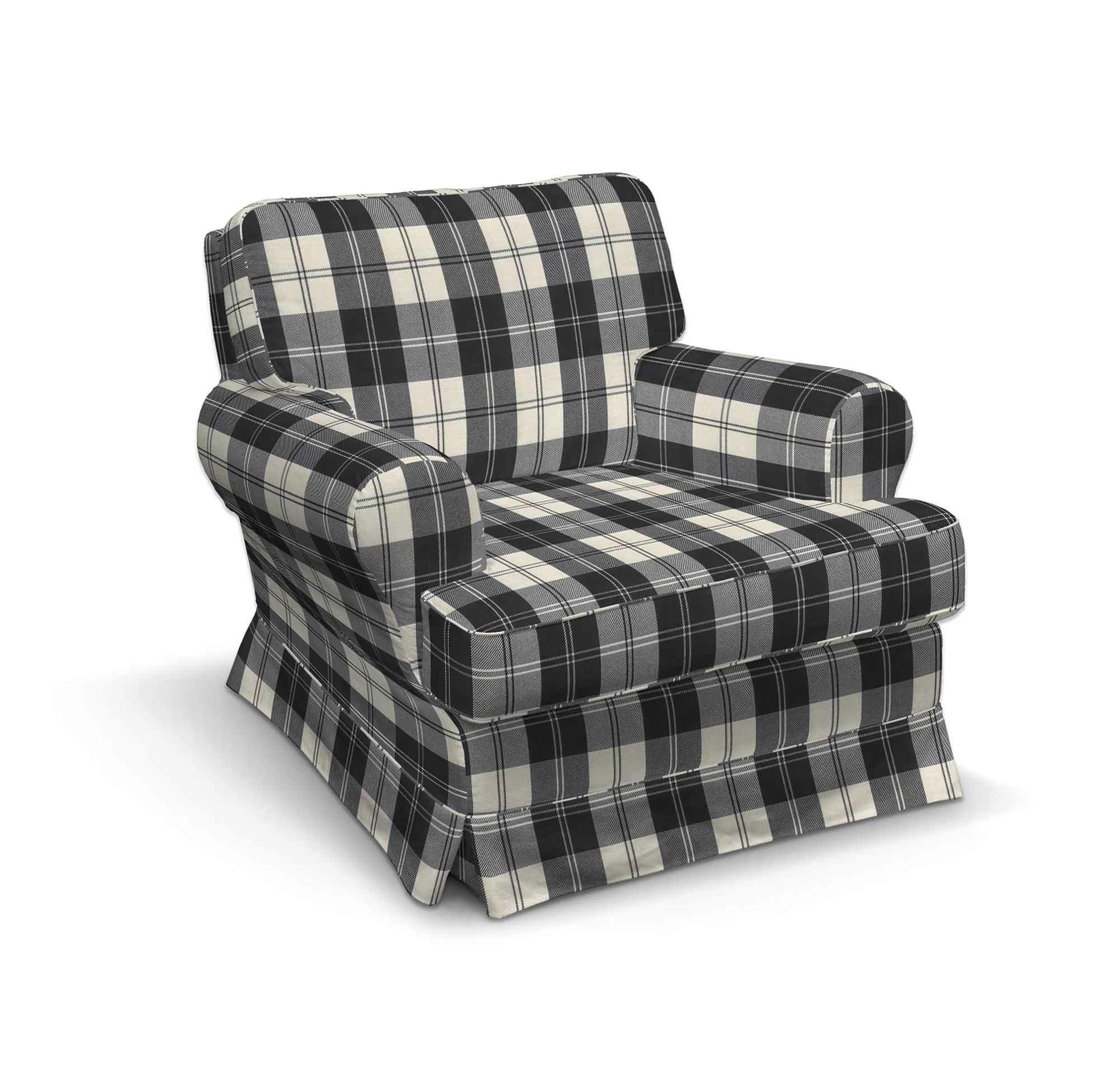 Barkaby armchair cover colour black fabric structured, patterned