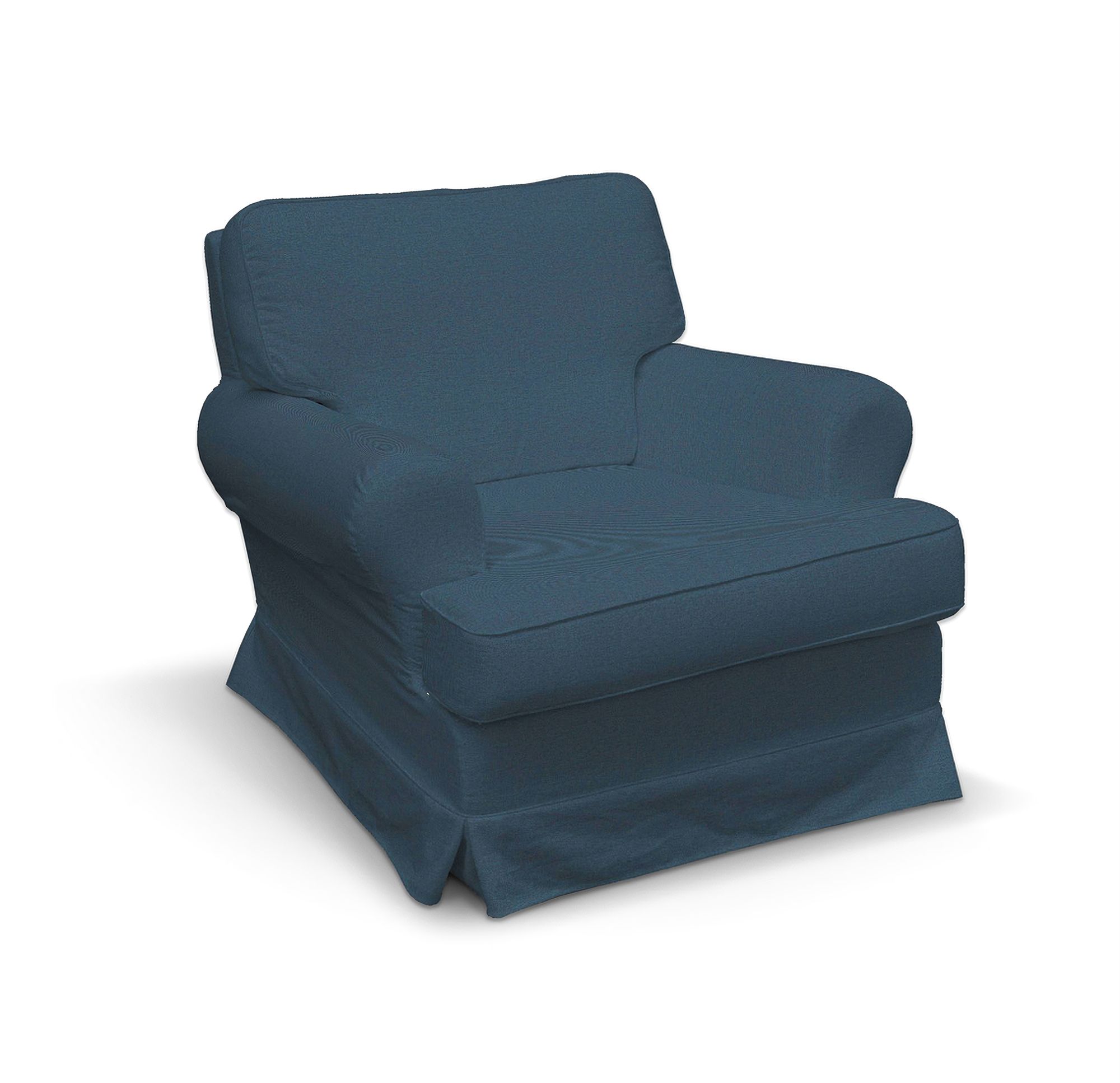 Barkaby armchair cover colour blue fabric structured