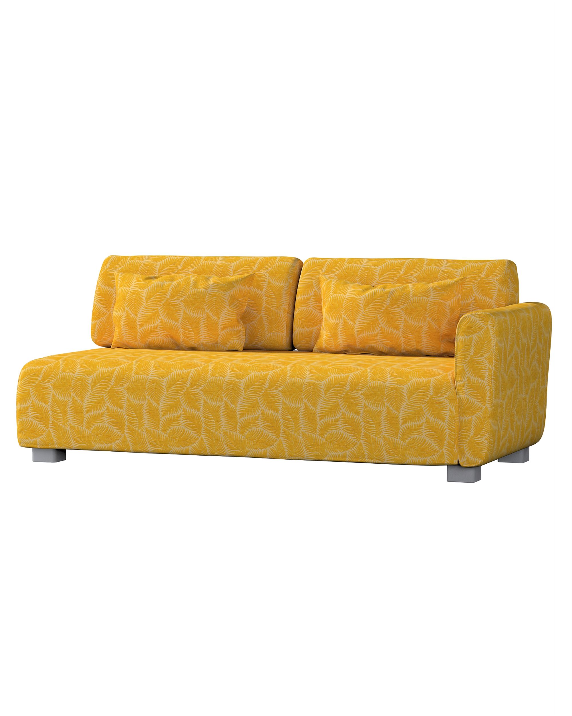 Mysinge 2-seater sofa with armrest cover colour yellow fabric structured, patterned