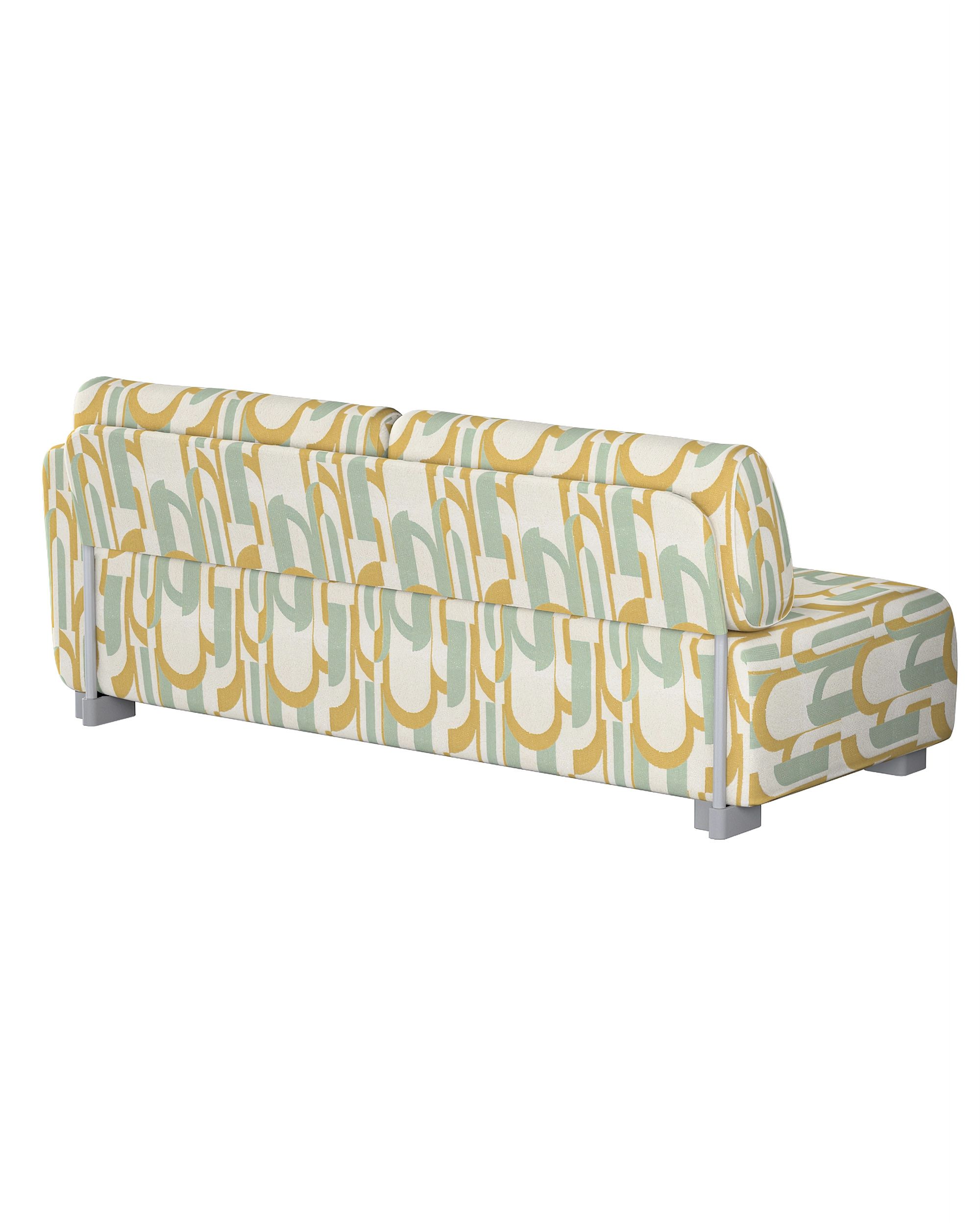 Mysinge 2-seater sofa with armrest cover colour green fabric structured, patterned (hover)