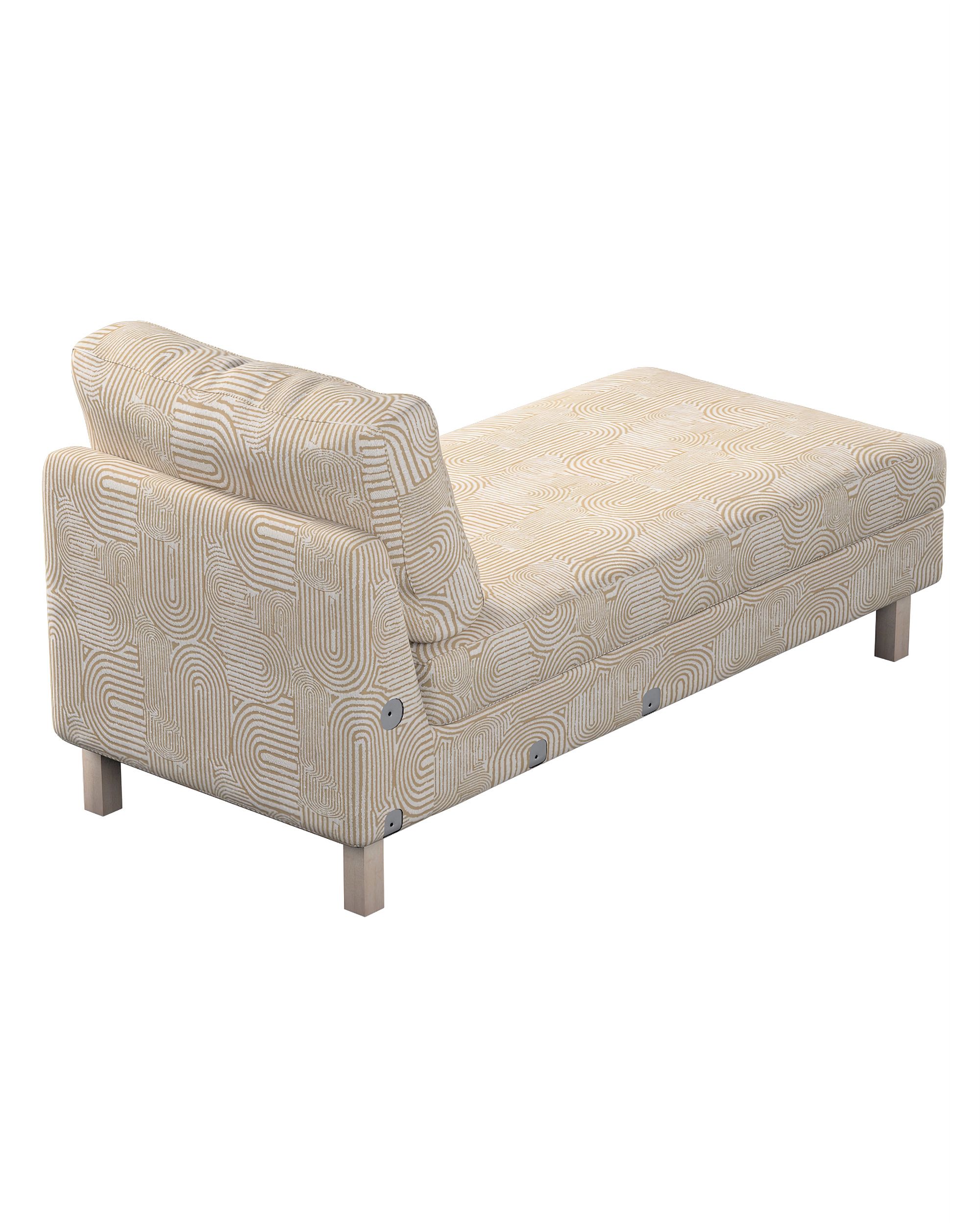 Karlstad chaise longue add-on unit cover colour beige fabric structured, patterned (hover)