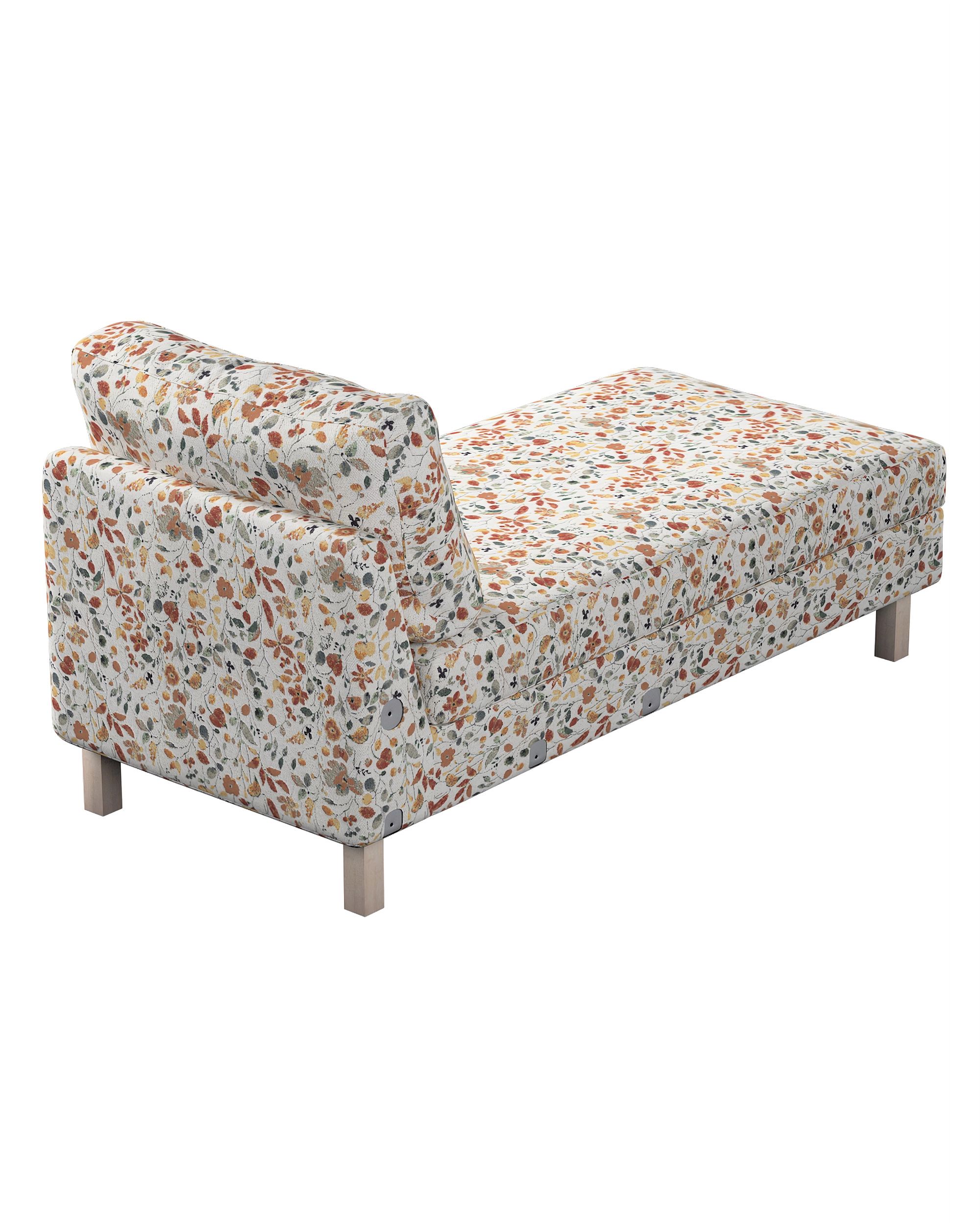 Karlstad chaise longue add-on unit cover colour orange fabric structured, patterned (hover)