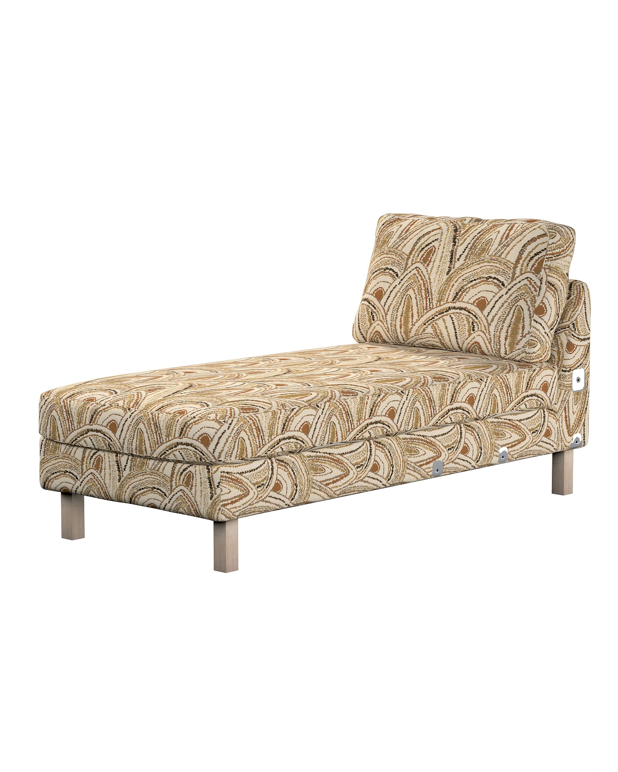 Karlstad chaise longue add-on unit cover colour beige fabric structured, patterned