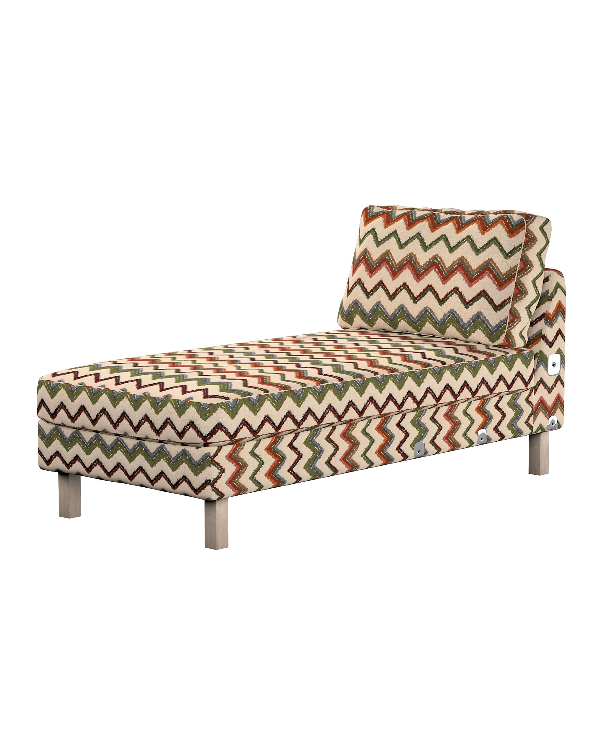 Karlstad chaise longue add-on unit cover colour multicolour fabric structured, patterned
