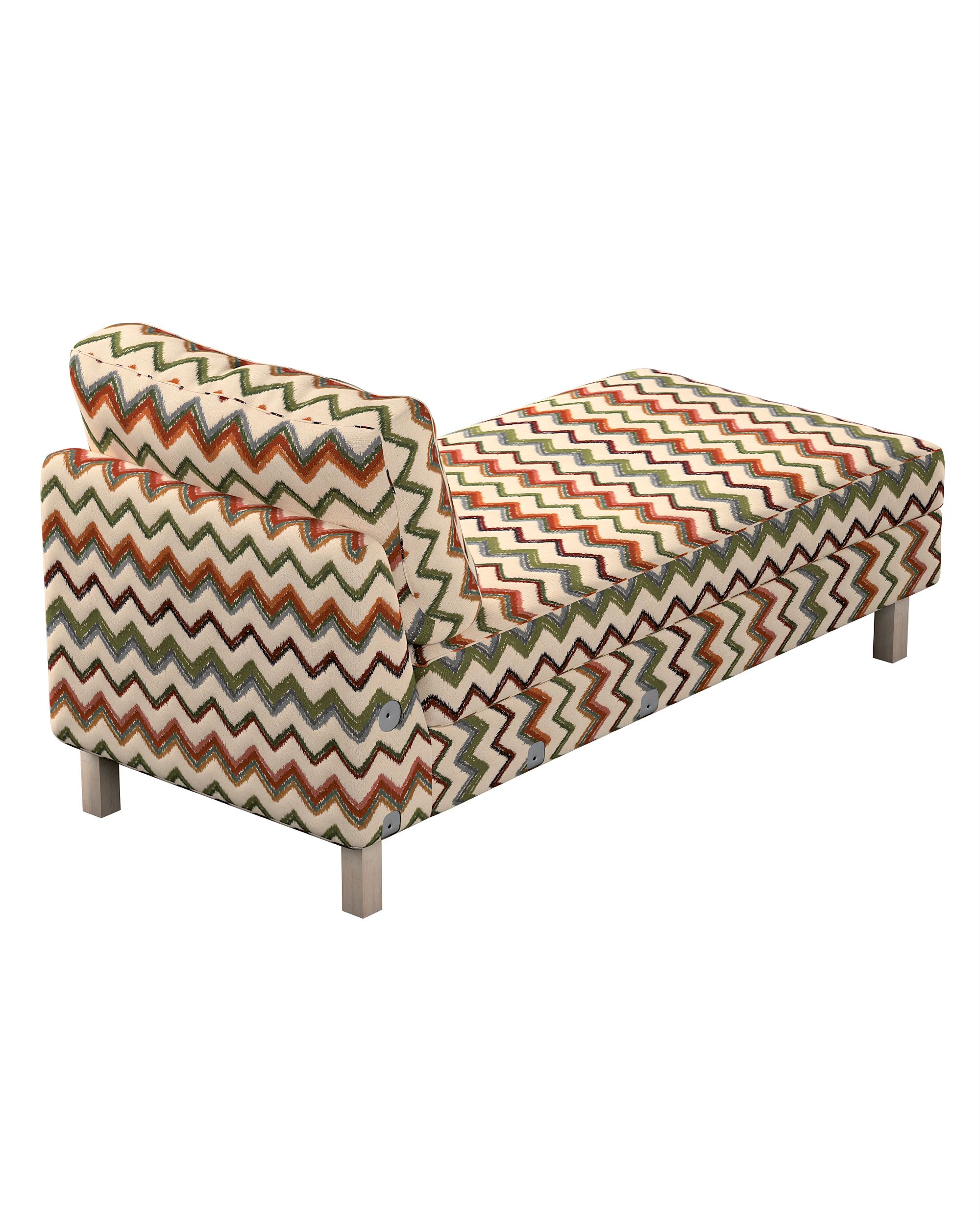 Karlstad chaise longue add-on unit cover colour multicolour fabric structured, patterned (hover)
