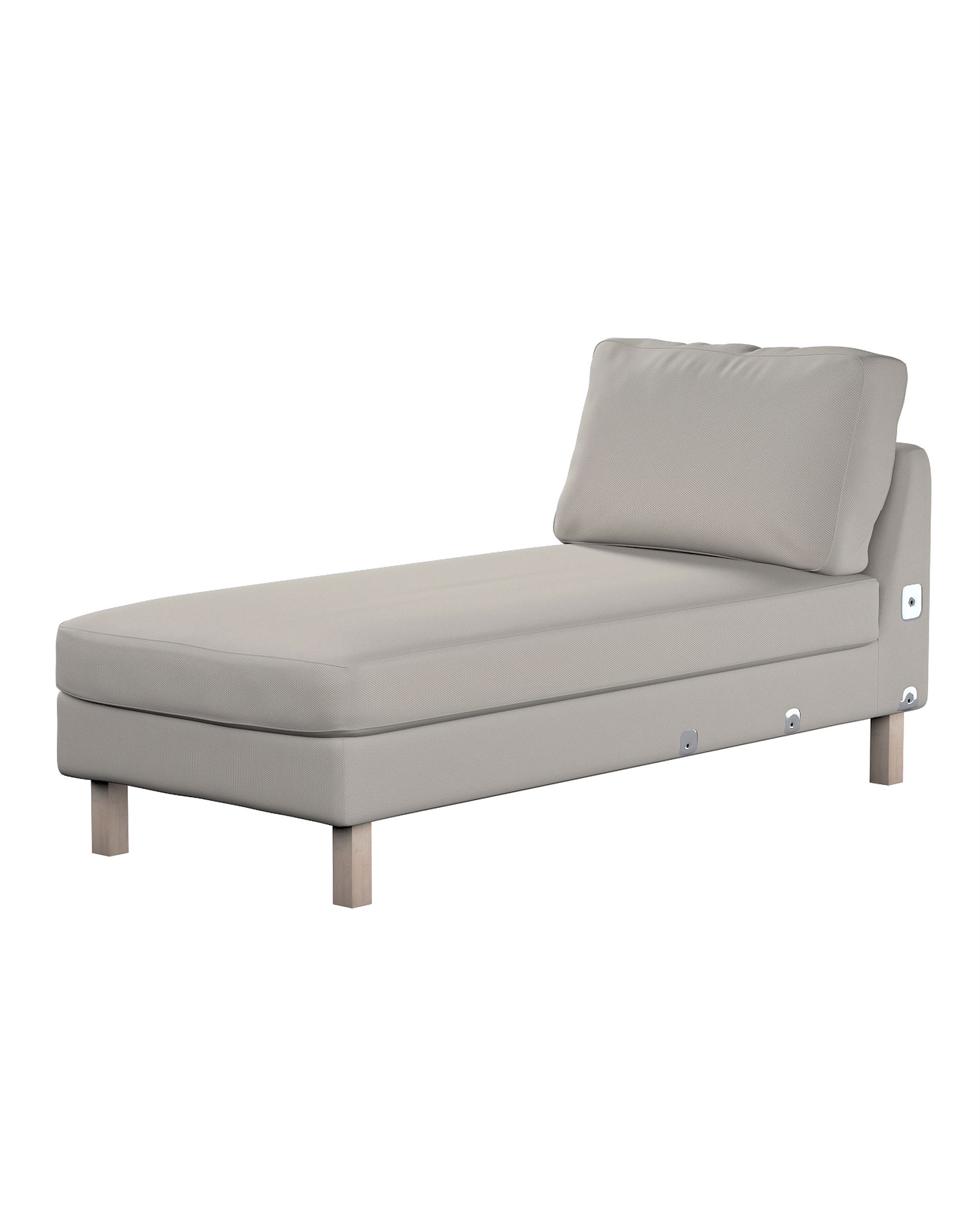 Karlstad chaise longue add-on unit cover colour grey fabric structured